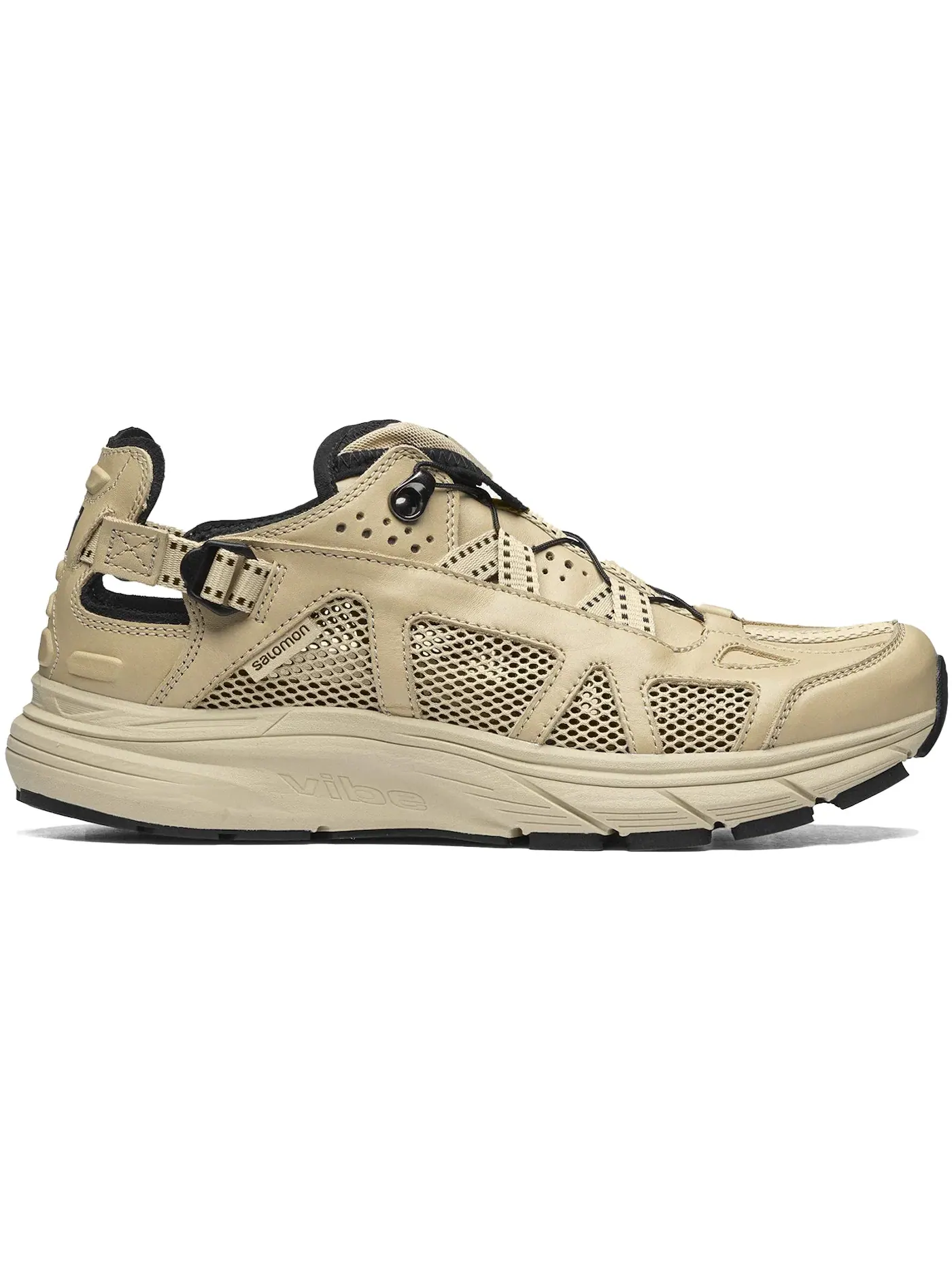 Кроссовки мужские Salomon Lifestyle Techsonic Leather Advanced, кожаные — изображение 1 из 1, черный