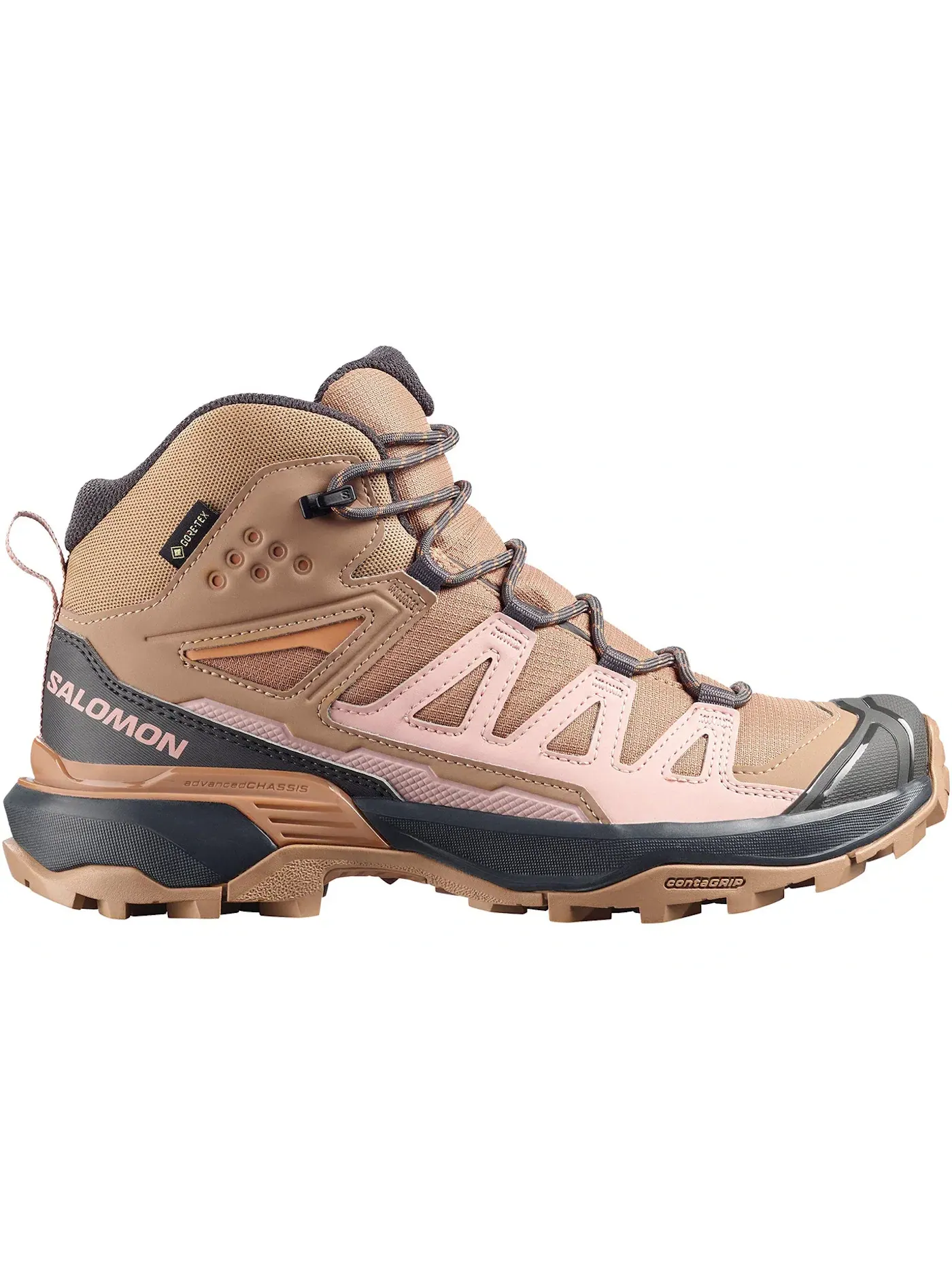 Женские трекинговые ботинки с мембраной Gore-Tex Salomon X Ultra 360 Mid Gore-Tex — изображение 1 из 1, серый коричневый