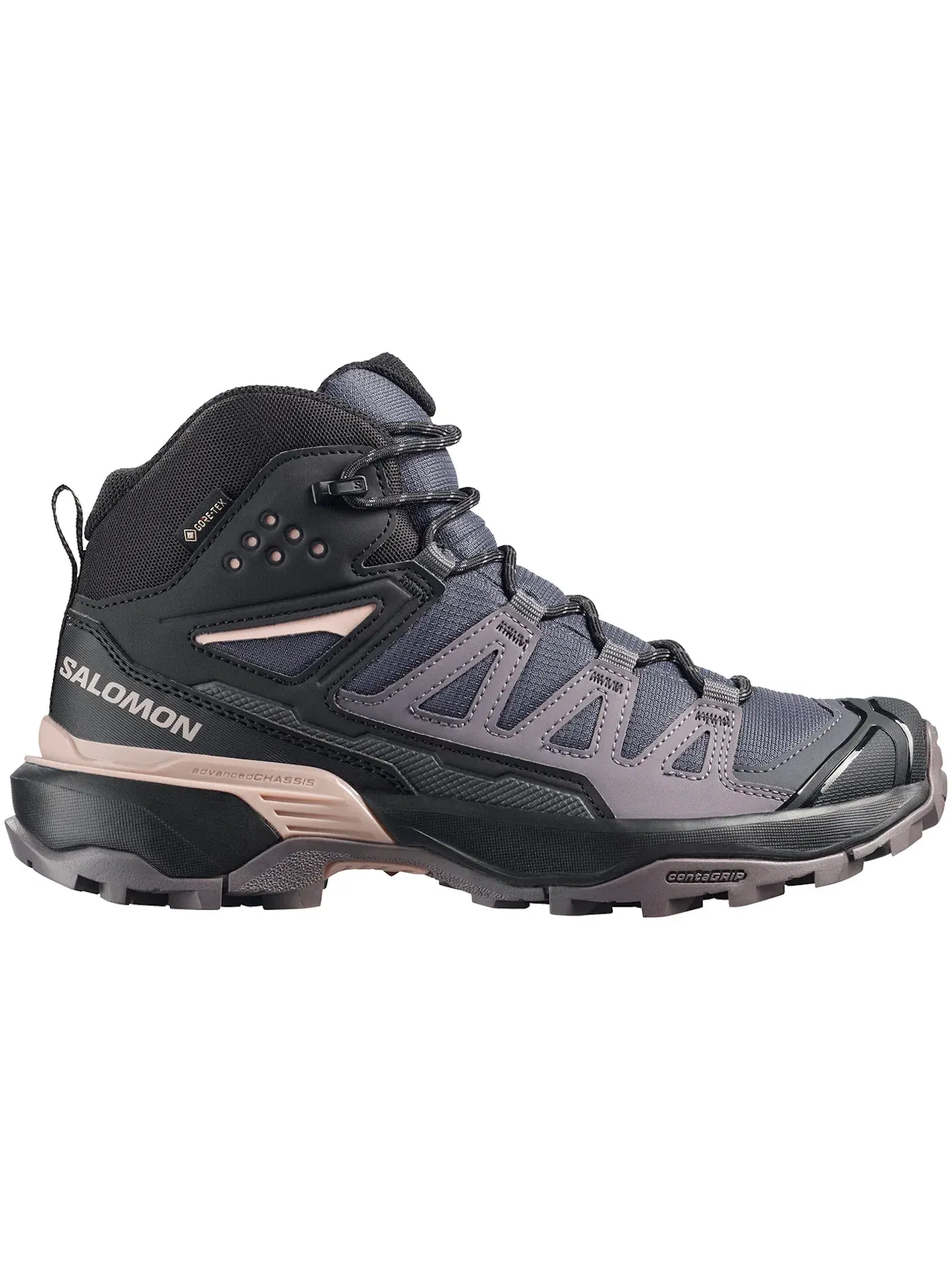 Кроссовки женские для бега Salomon X Ultra 360 Mid Gore-Tex, водонепроницаемые, средняя высота — изображение 1 из 1, серый