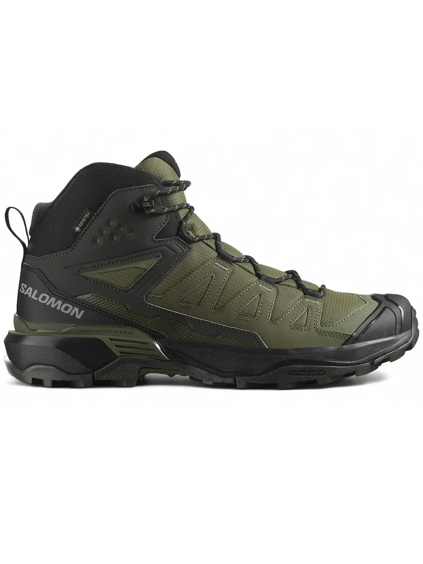 Кроссовки мужские Salomon X Ultra 360 Mid Gore-Tex, водонепроницаемые — изображение 1 из 1, оливковый/черный