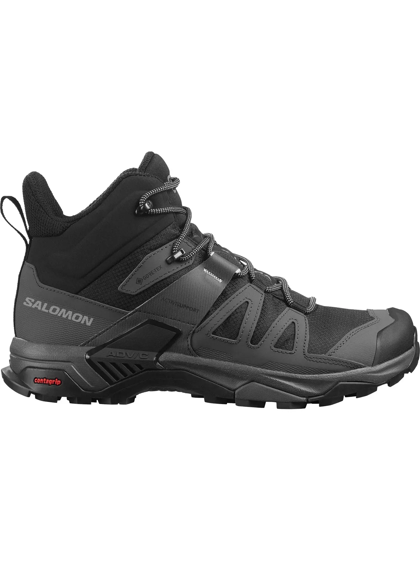 Кроссовки мужские Salomon X Ultra 4 Mid Gore-Tex для бега, водонепроницаемые — изображение 1 из 1, черный//синий