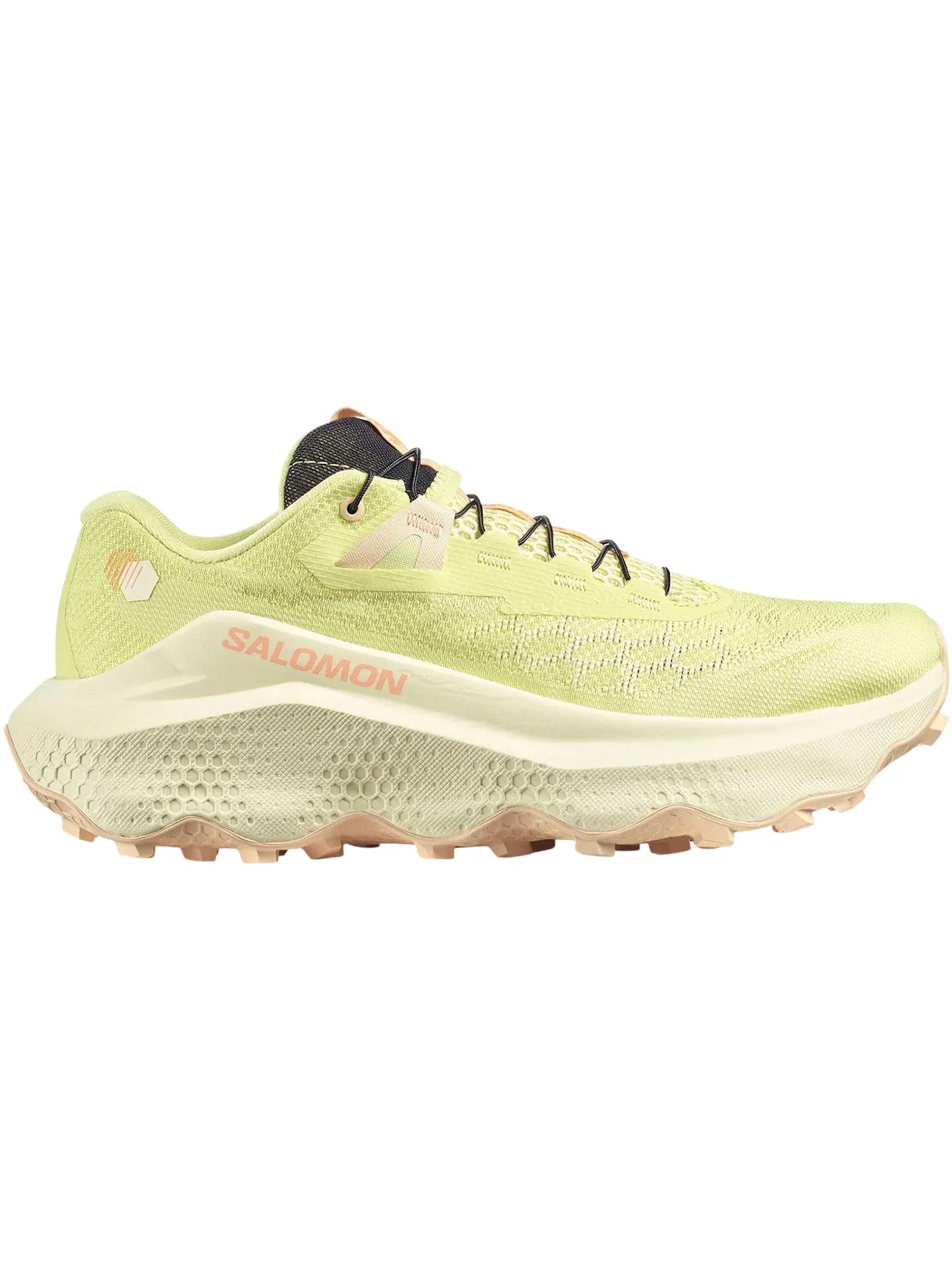 Кроссовки женские для бега Salomon Ultra Glide 4, амортизация Energy Foam, Sunnylime/Transpyellow/Almondcream