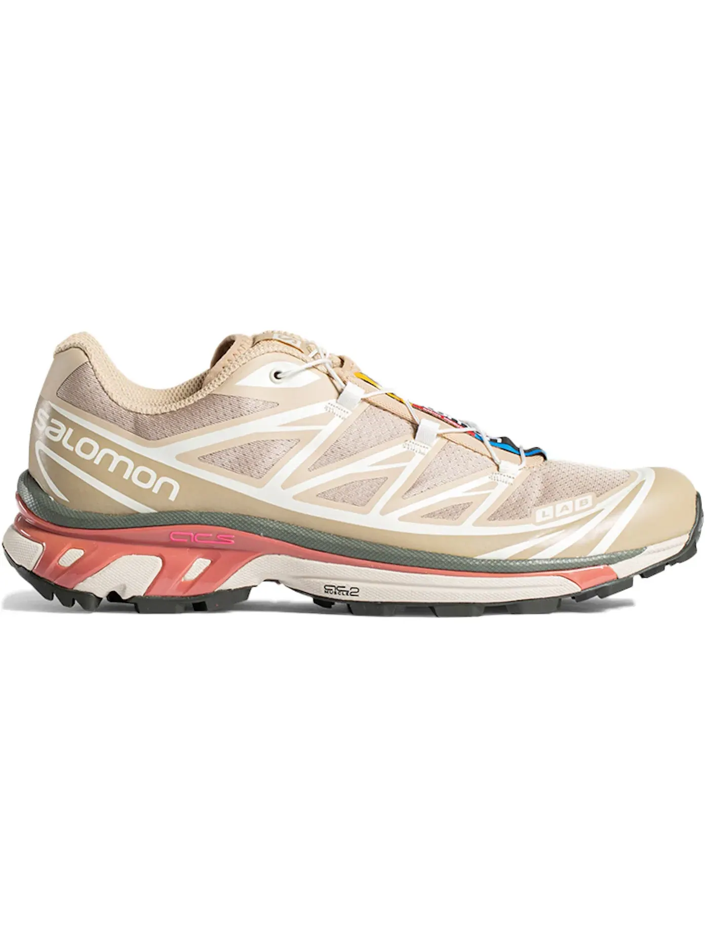 Кроссовки мужские Salomon XT-6 Advanced для бега — изображение 1 из 1, винтажный хаки/красный