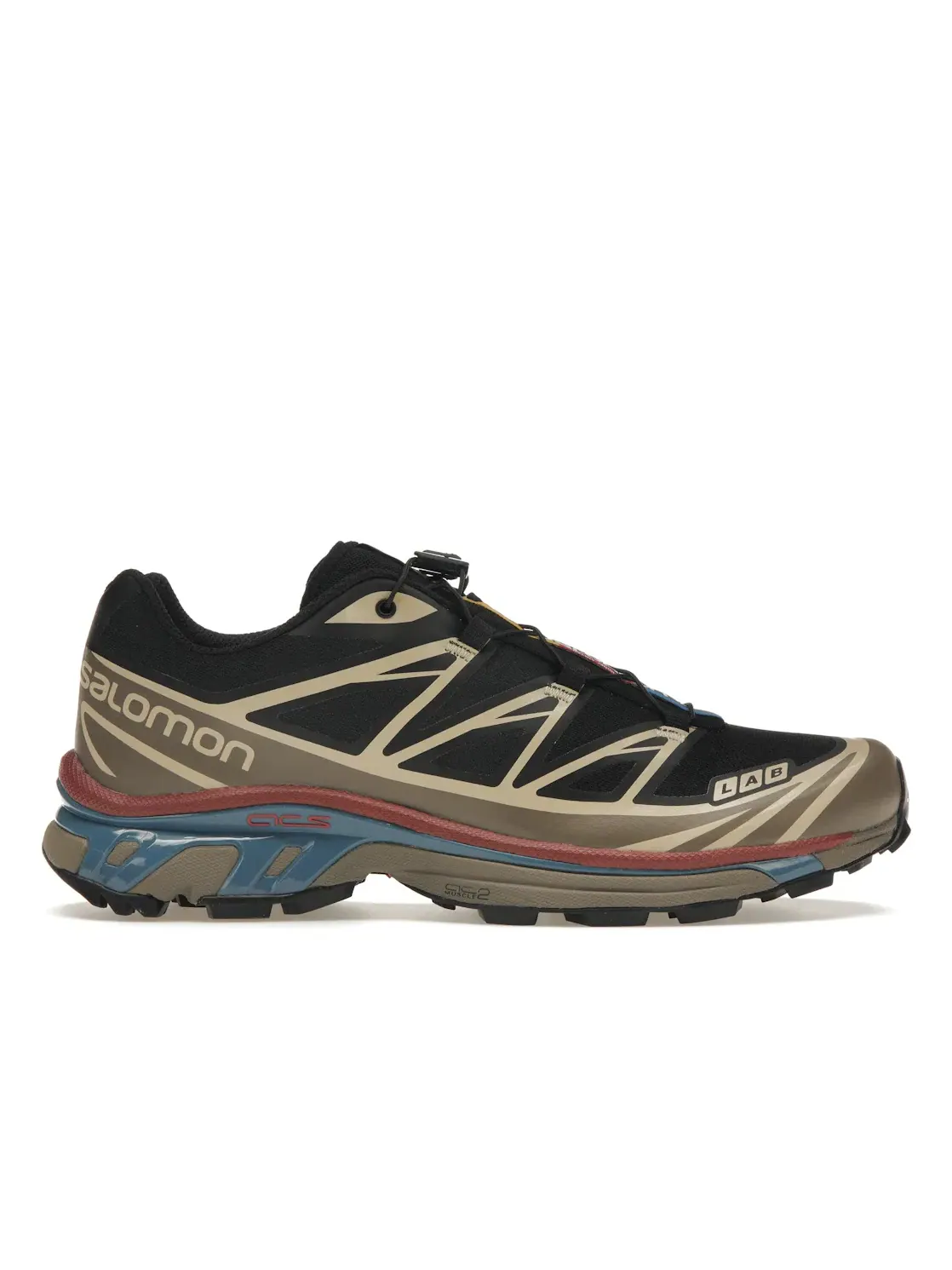 Кроссовки мужские Salomon XT-6, кожаные — изображение 1 из 4, черный