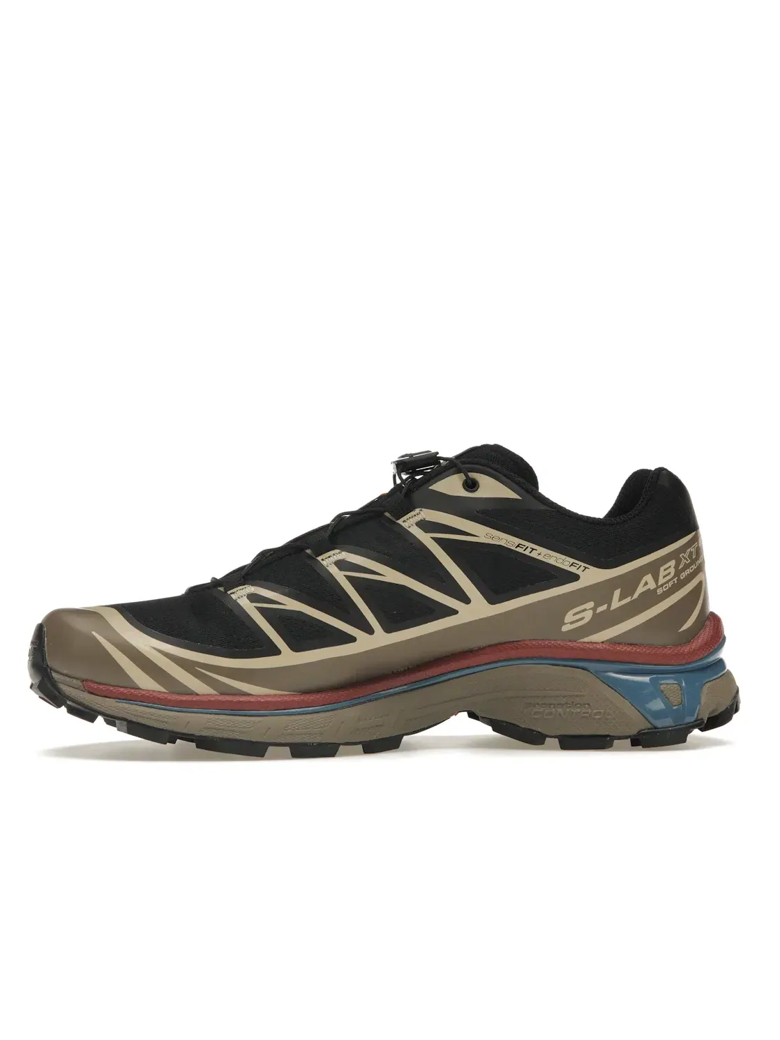 Кроссовки мужские Salomon XT-6, кожаные — изображение 3 из 4, черный