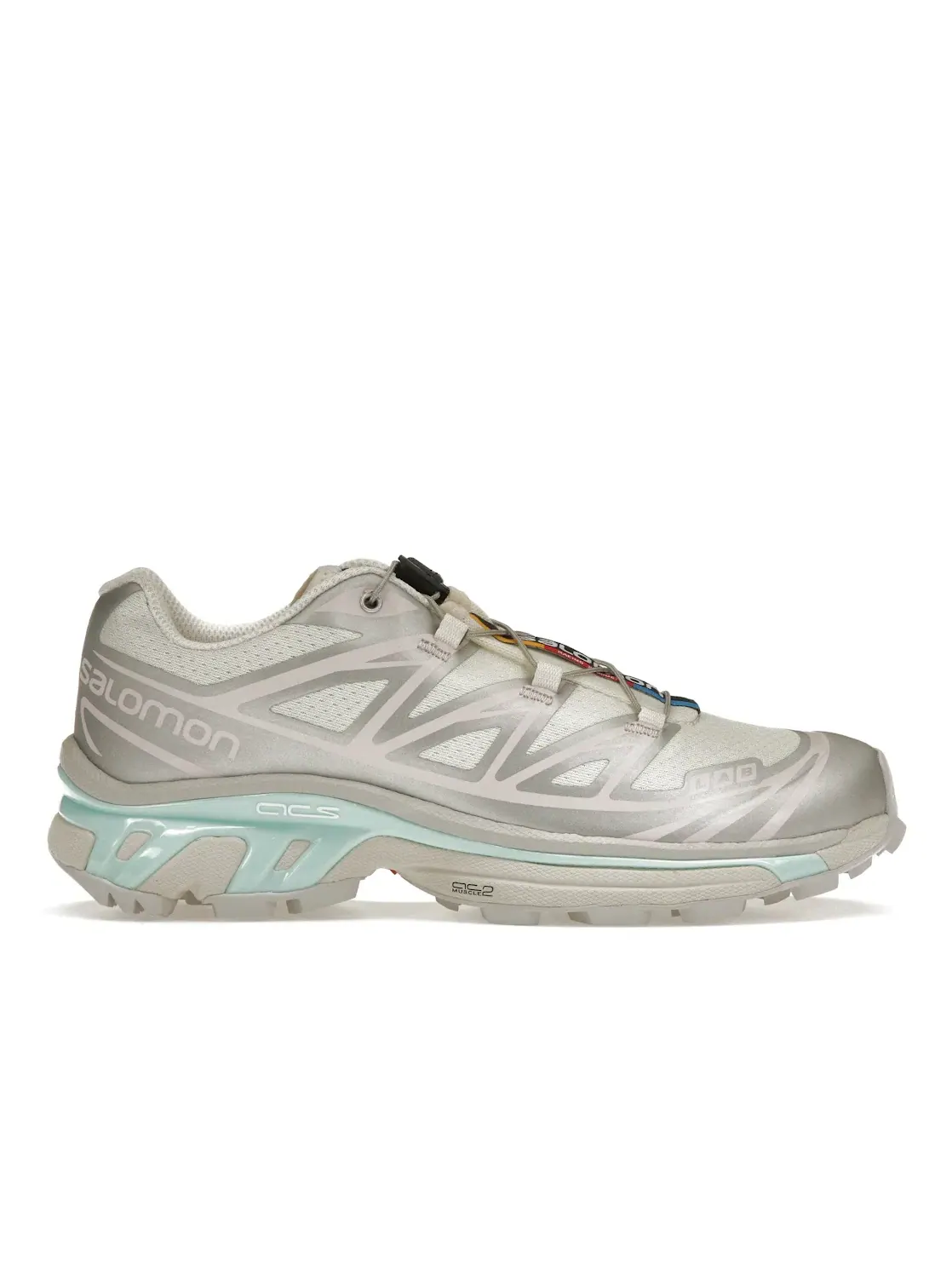 Кроссовки мужские Salomon XT-6 для бега, амортизация — изображение 1 из 4, розовый/серый/зеленый