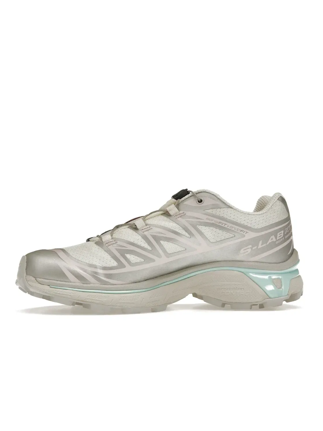 Кроссовки мужские Salomon XT-6 для бега, амортизация — изображение 3 из 4, розовый/серый/зеленый