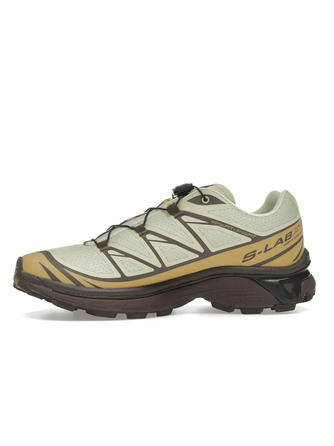 Кроссовки мужские Salomon XT-6 для бега, сетка, Quicklace — изображение 3 из 4, желтый//золотистый