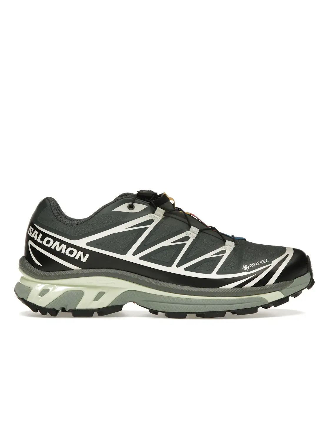 Кроссовки мужские Salomon XT-6 Gore-Tex для бега, водонепроницаемые — изображение 1 из 4, черный/кремовый