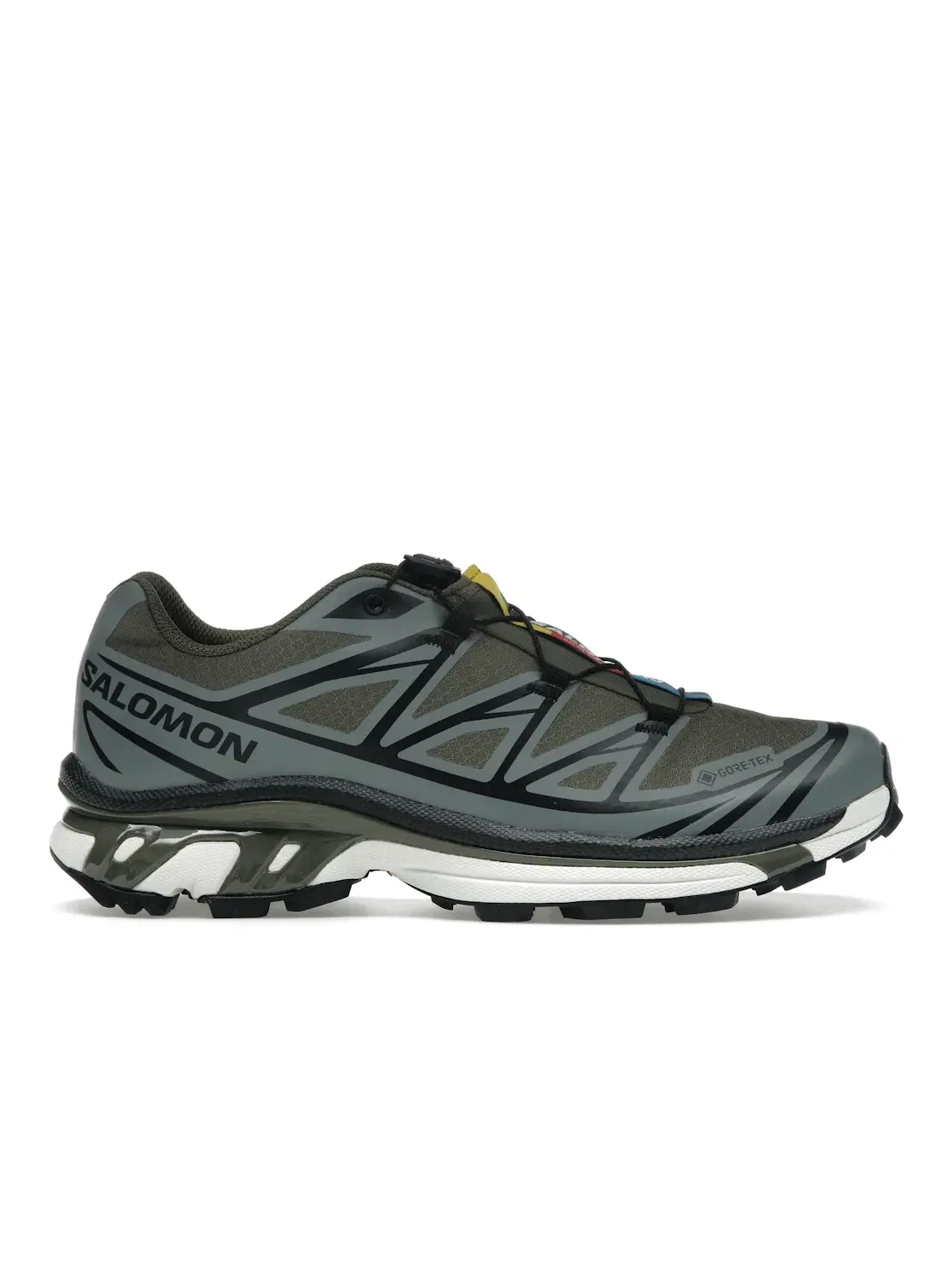 Кроссовки мужские для бега Salomon XT-6 Gore-Tex, водонепроницаемые — изображение 1 из 4, оливковый//черный