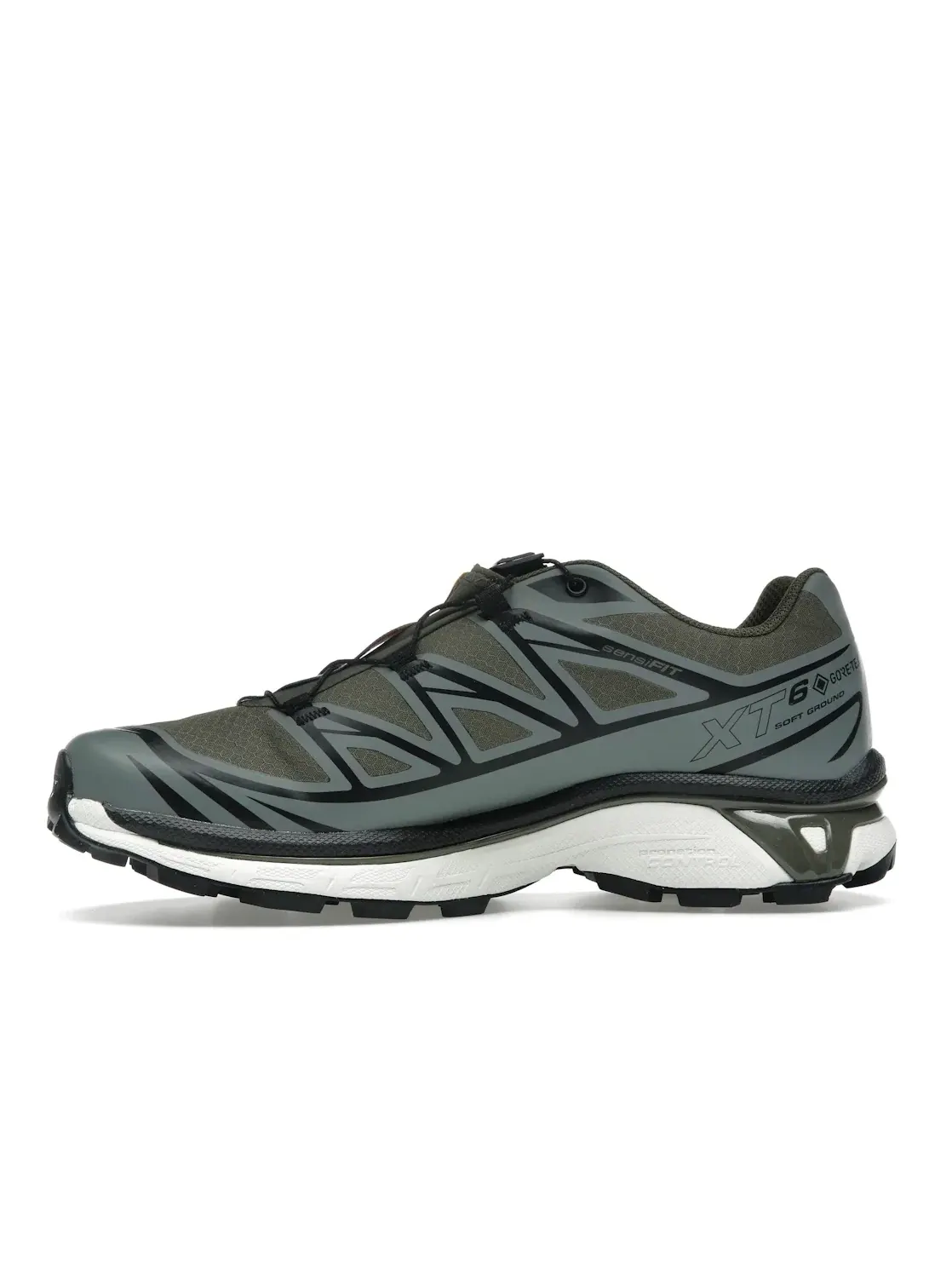 Кроссовки мужские для бега Salomon XT-6 Gore-Tex, водонепроницаемые — изображение 3 из 4, оливковый//черный