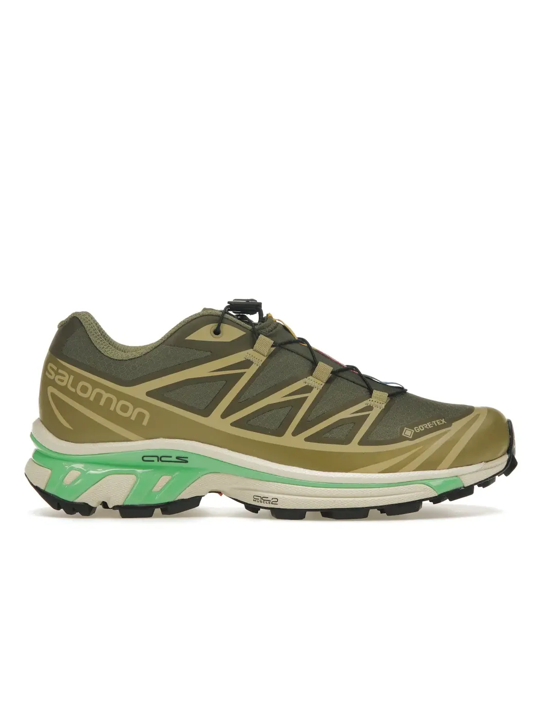 Кроссовки мужские Salomon XT-6 Gore-Tex для бега, водонепроницаемые — изображение 1 из 4, оливковый