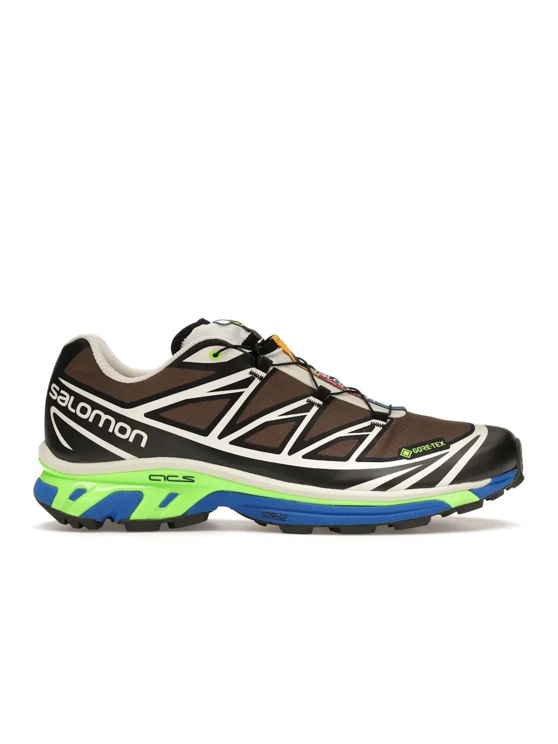 Кроссовки мужские Salomon XT-6 Gore-Tex, водонепроницаемые — изображение 1 из 4, коричневый/зеленый/синий