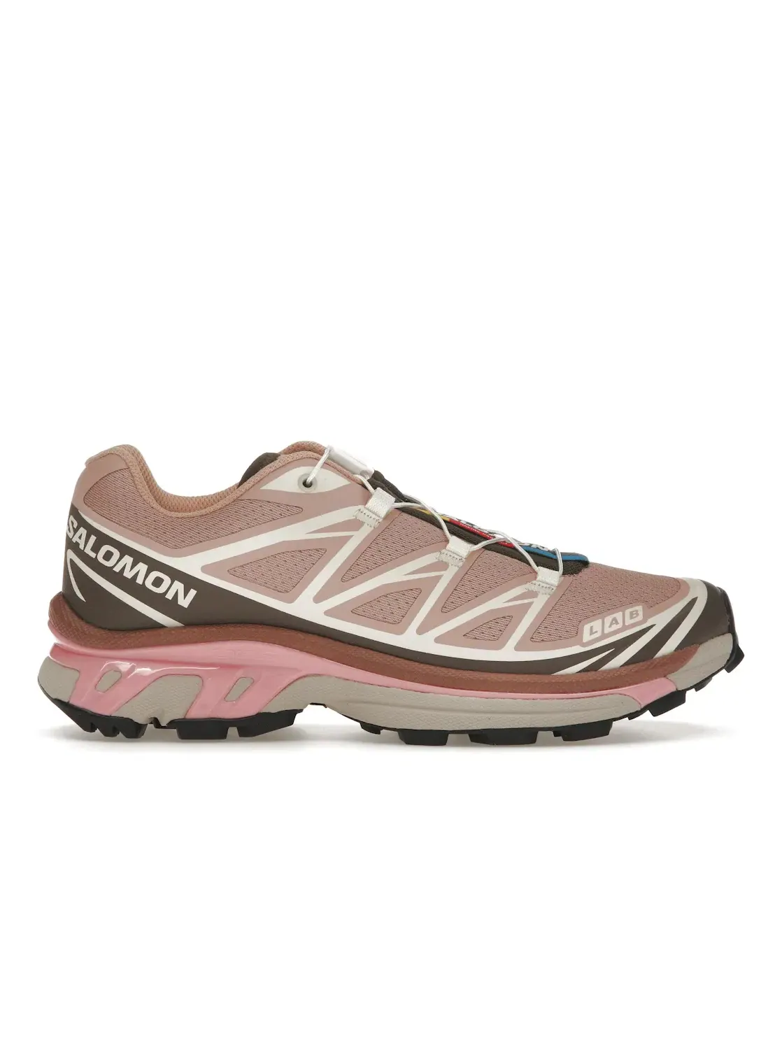 Трейловые кроссовки мужские Salomon XT-6, система стабилизации ACS — изображение 1 из 4, розовый/коричневый
