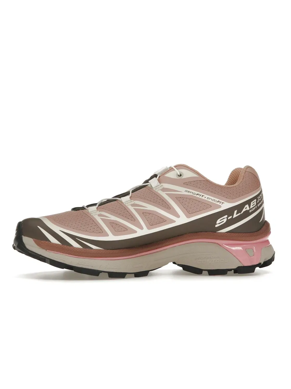 Трейловые кроссовки мужские Salomon XT-6, система стабилизации ACS — изображение 3 из 4, розовый/коричневый