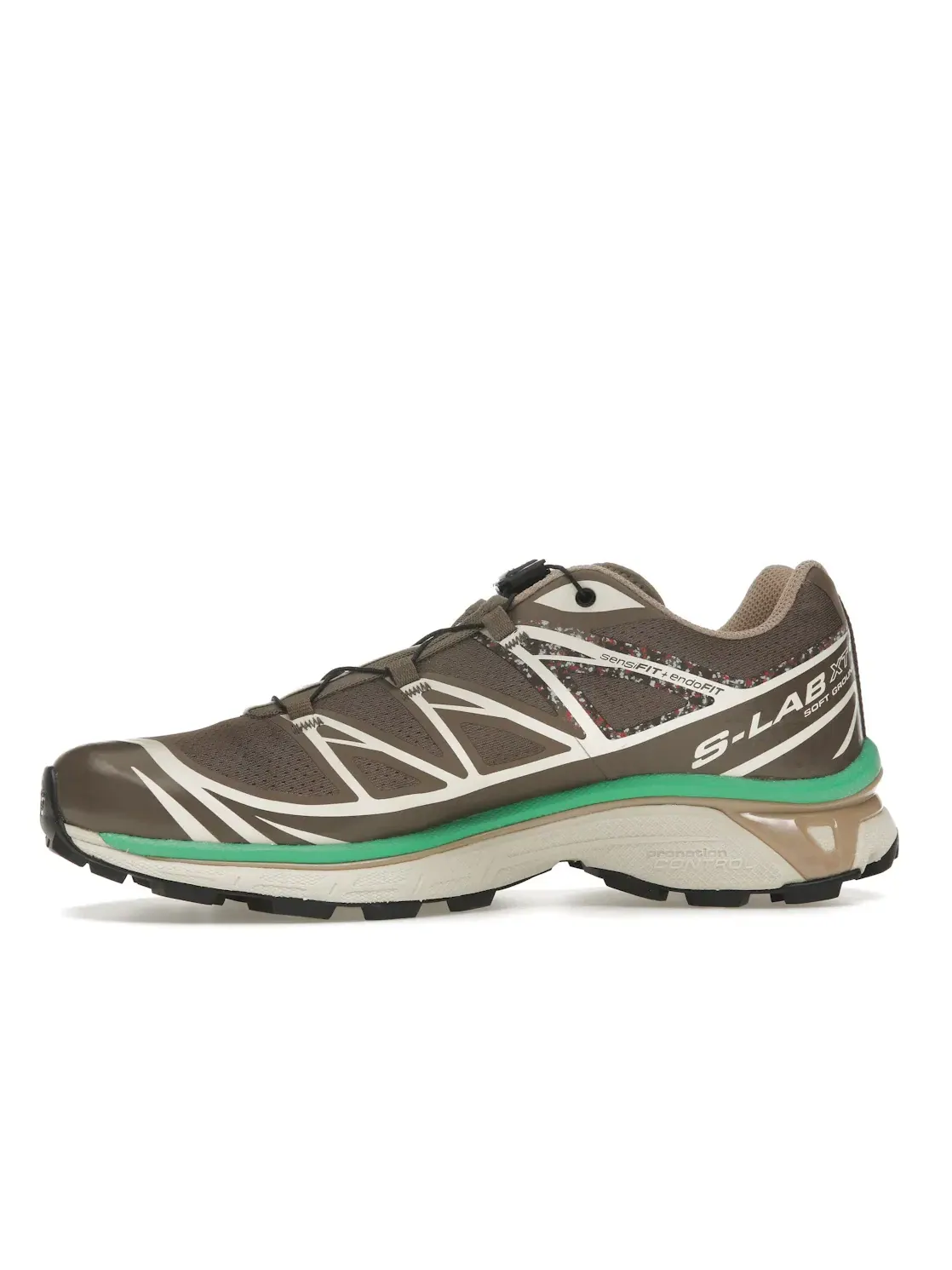 Кроссовки для бега Salomon XT-6 Falcon/Almond Milk/Bright Green — изображение 3 из 4, зеленый