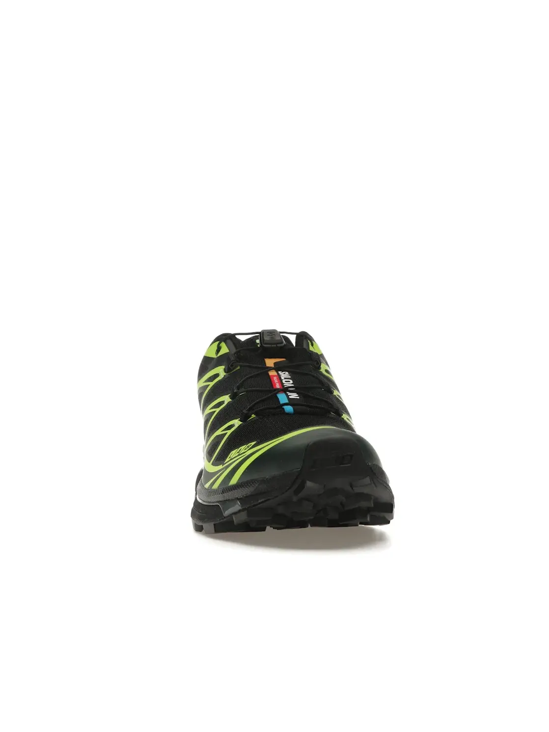 Кроссовки мужские Salomon XT-6 для бега, с системой Quicklace — изображение 2 из 4, черный//зеленый
