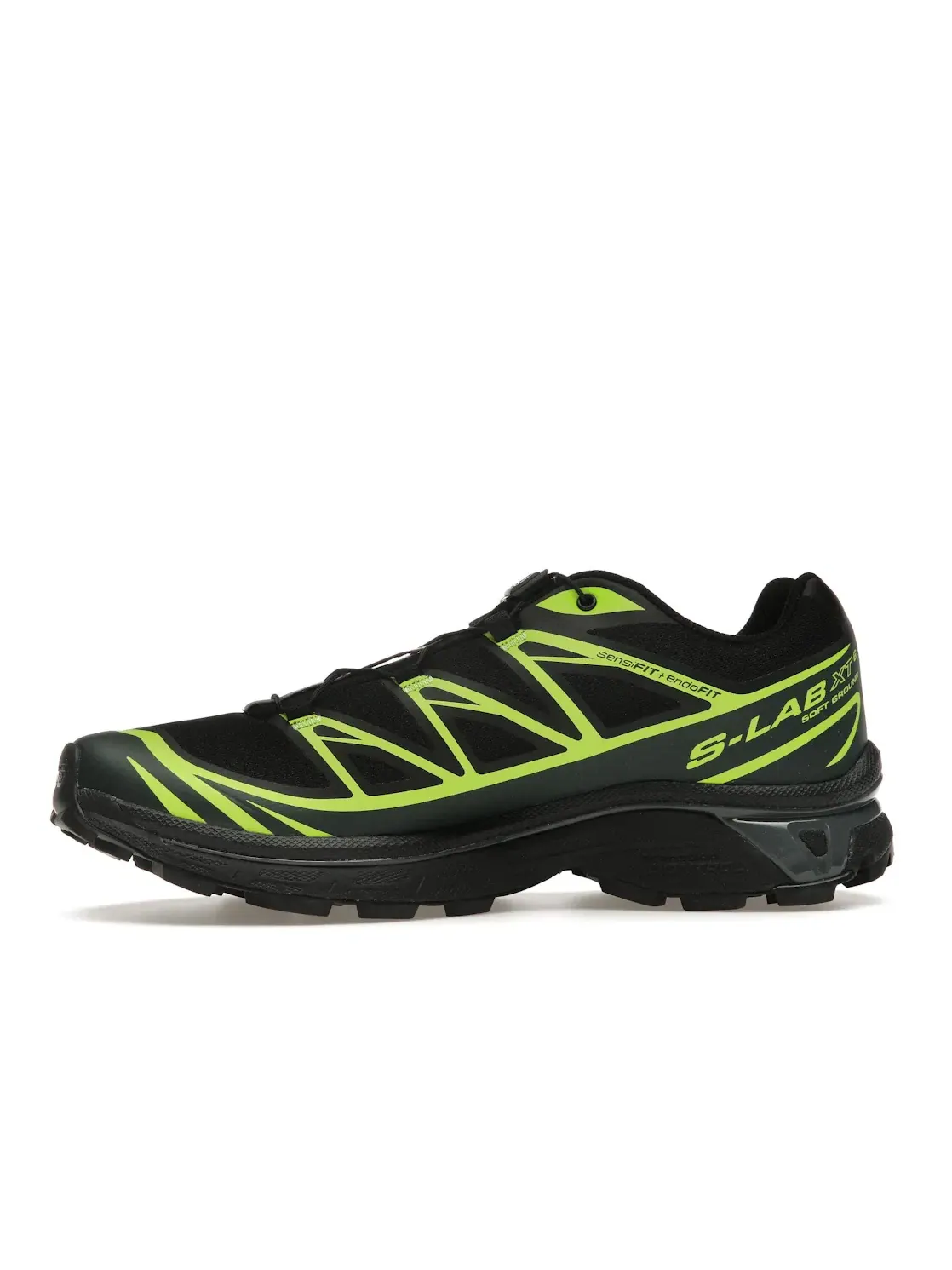 Кроссовки мужские Salomon XT-6 для бега, с системой Quicklace — изображение 3 из 4, черный//зеленый