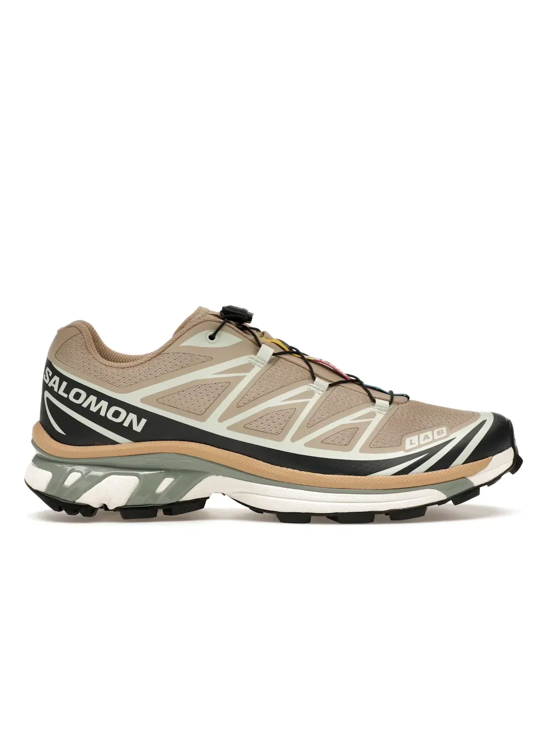 Кроссовки мужские для бега Salomon XT-6 — изображение 1 из 4, бежевый//голубой