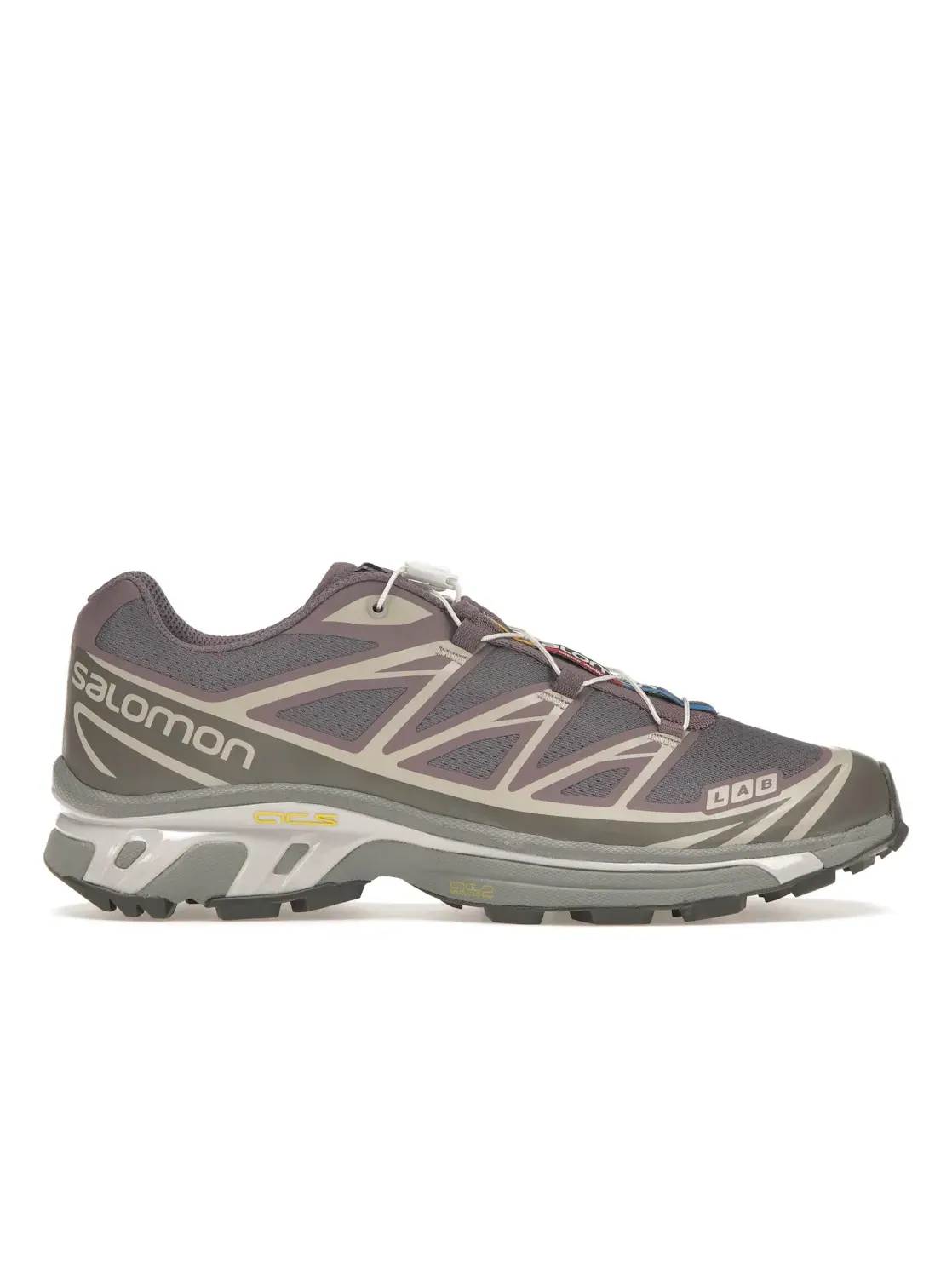 Кроссовки Salomon XT-6, с технологией Agile Chassis System, Moonscape/Plum Kitten/Gull — изображение 1 из 4