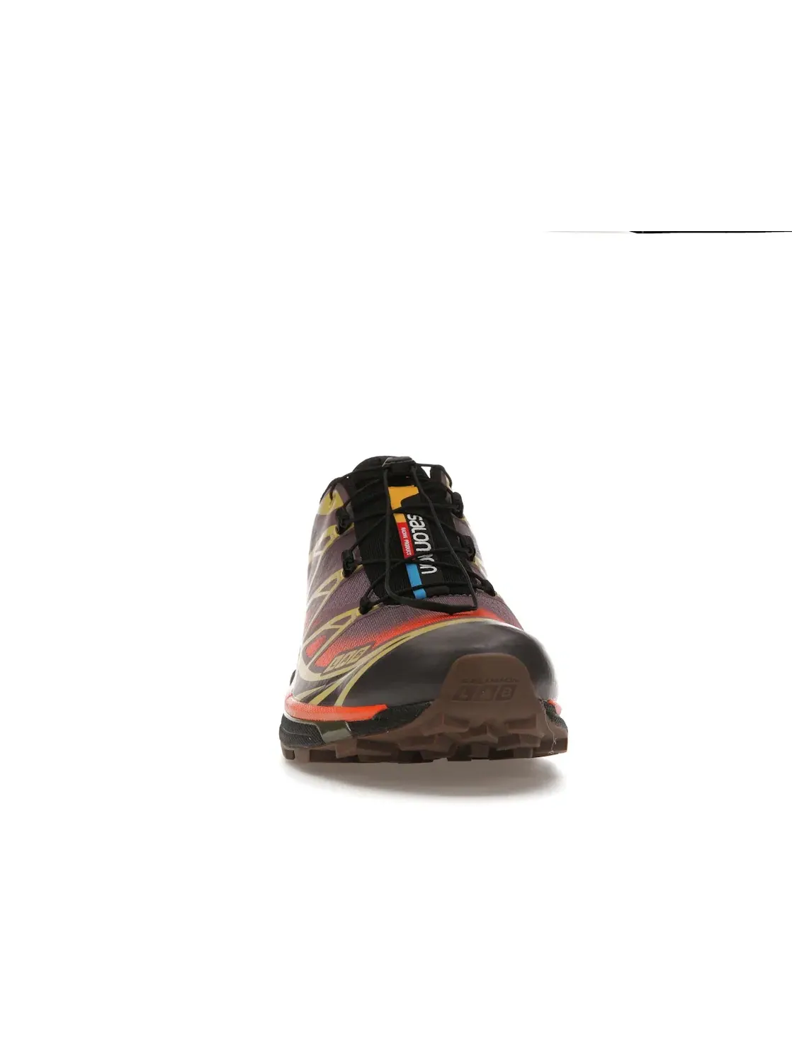Кроссовки мужские Salomon XT-6 Skyline, для бега по пересеченной местности — изображение 2 из 4, зеленый/оранжевый
