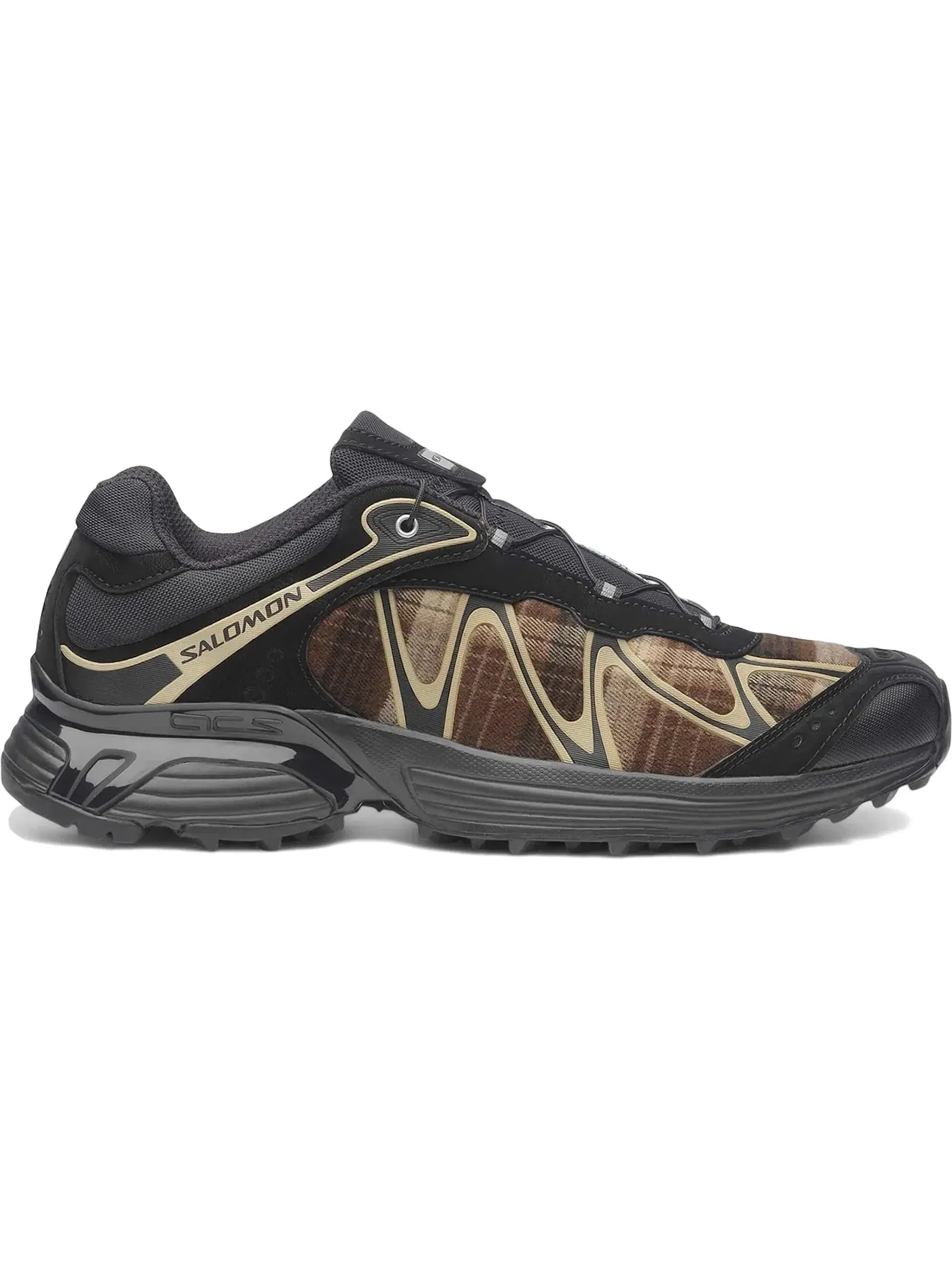 Кроссовки мужские Salomon XT-Whisper для бега, Holiday Safari Tartan — изображение 1 из 1, черный//серебристый