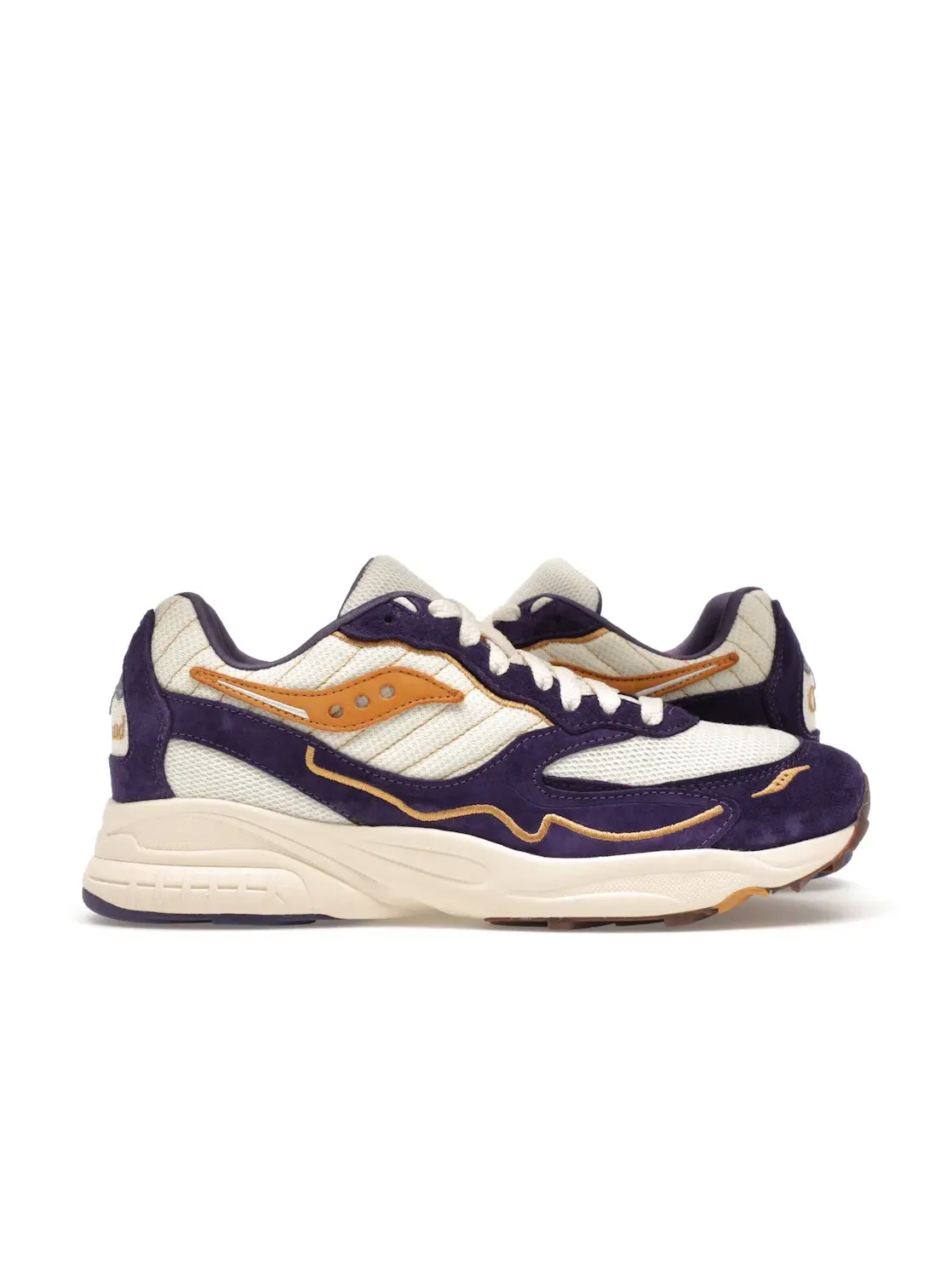 Мужские кроссовки Lifestyle Saucony 3D Grid Hurricane — изображение 1 из 4, фиолетовый/кремовый