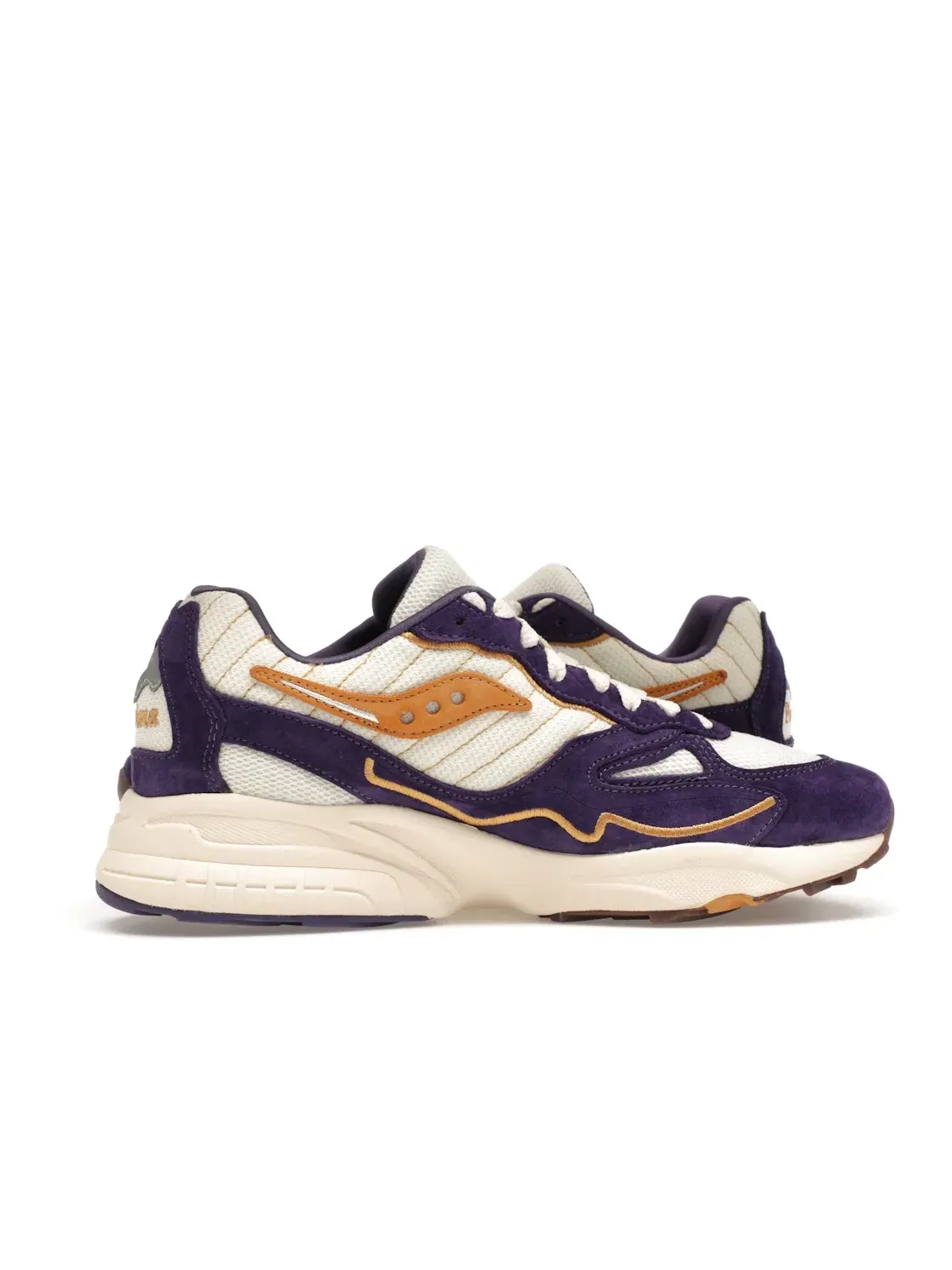 Мужские кроссовки Lifestyle Saucony 3D Grid Hurricane — изображение 3 из 4, фиолетовый/кремовый