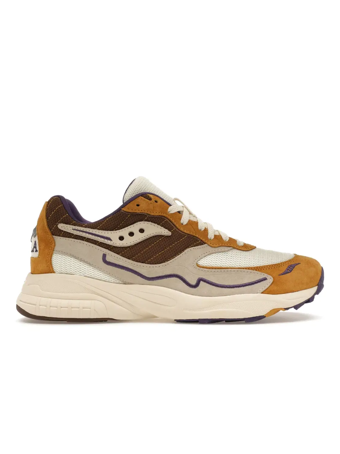 Мужские кроссовки для повседневной носки Saucony 3D Grid Hurricane — изображение 1 из 4, фиолетовый/бежевый