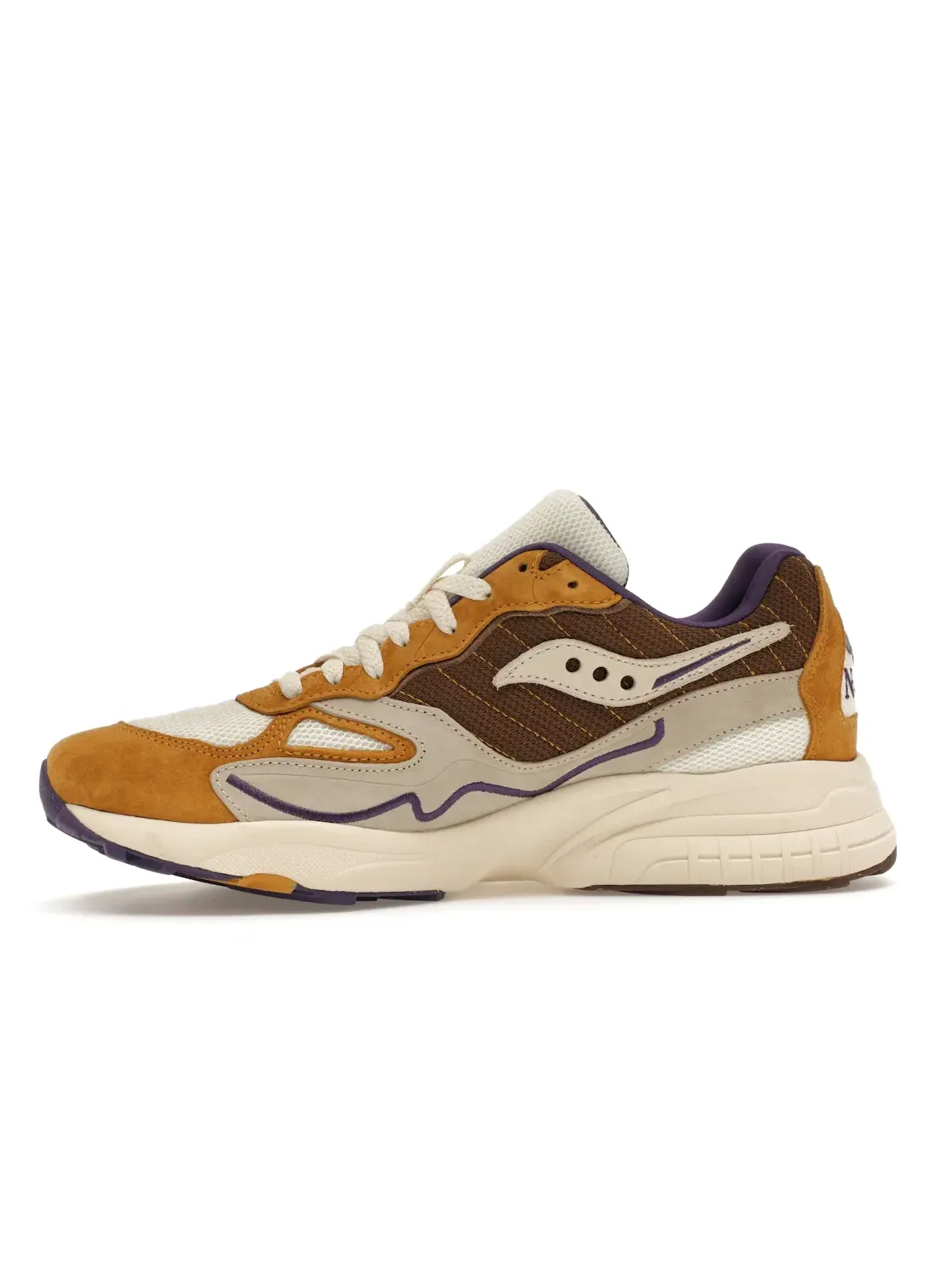 Мужские кроссовки для повседневной носки Saucony 3D Grid Hurricane — изображение 3 из 4, фиолетовый/бежевый