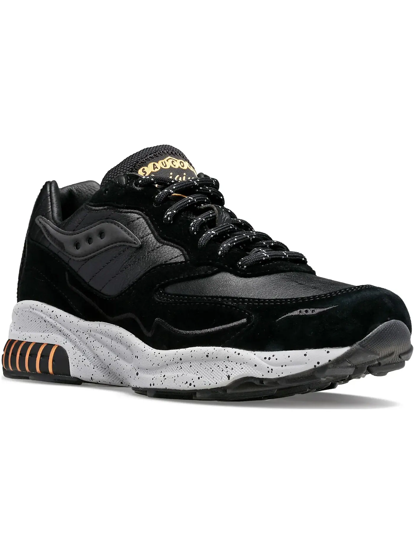 Мужские кроссовки Lifestyle Saucony 3D Grid Hurricane — изображение 2 из 3, черный/золотистый