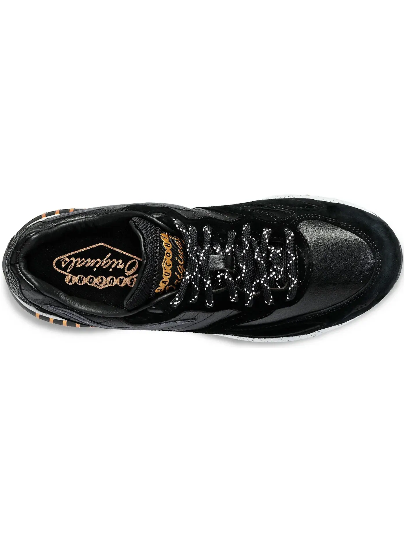 Мужские кроссовки Lifestyle Saucony 3D Grid Hurricane — изображение 3 из 3, черный/золотистый