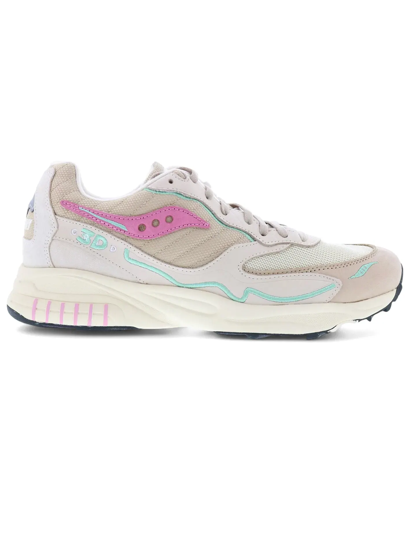 Мужские кроссовки Lifestyle Saucony 3D Grid Hurricane Premium — изображение 1 из 1, кремовый розовый