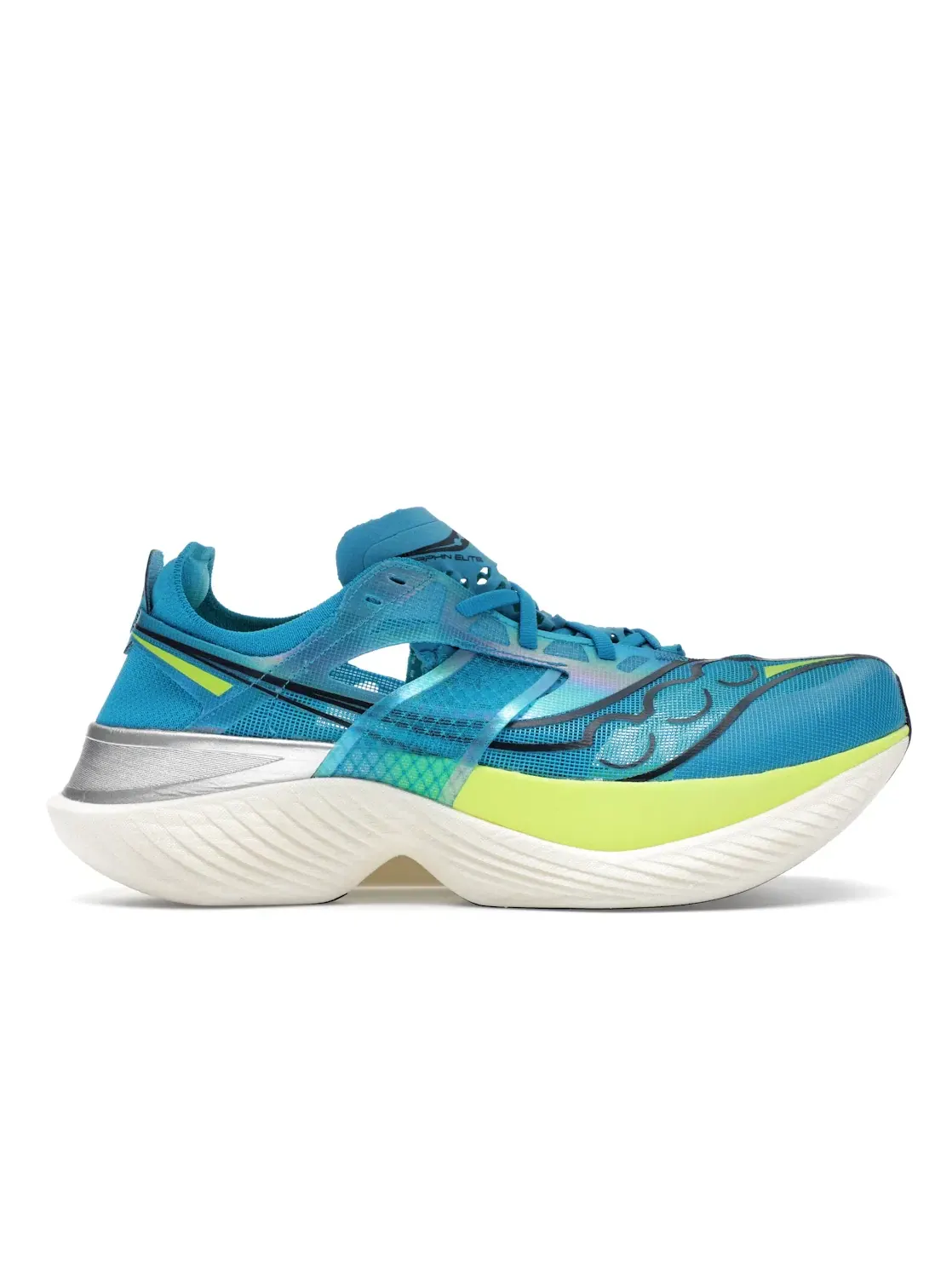 Мужские кроссовки для бега с карбоновой пластиной Saucony Endorphin Elite, Viziblue Citron — изображение 1 из 4