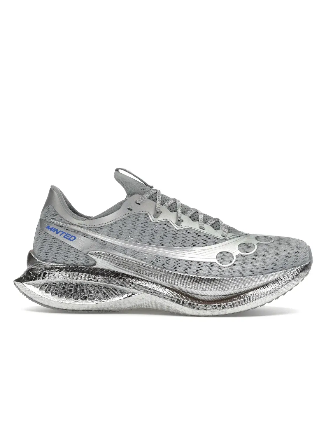 Мужские кроссовки для бега с карбоновой пластиной Saucony Endorphin Pro 5 Minted NY — изображение 1 из 4, серебряный
