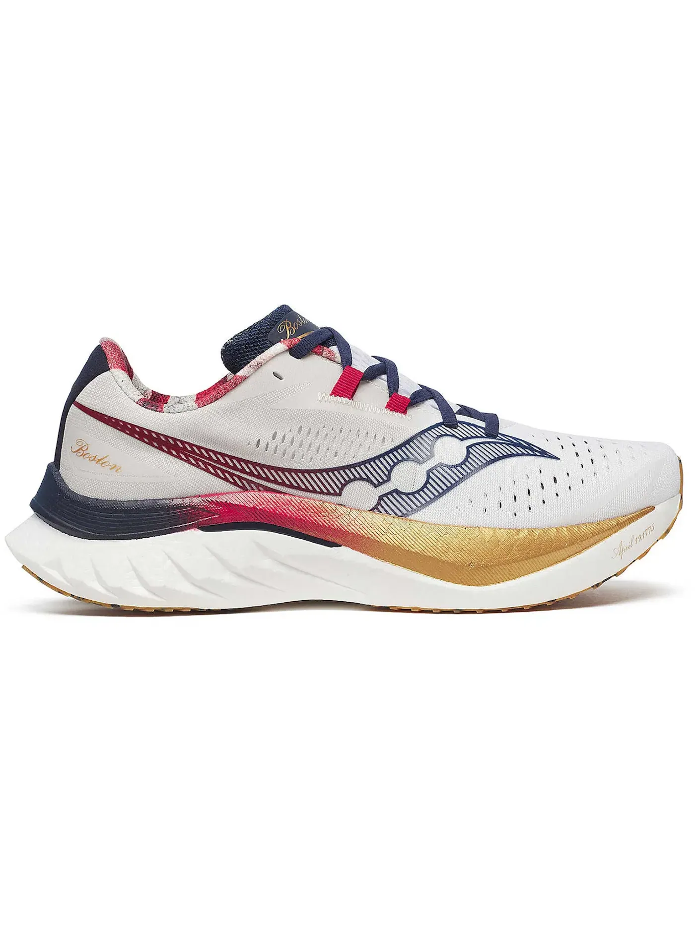 Мужские кроссовки для бега Saucony Endorphin Speed 4 Boston Marathon — изображение 1 из 1, белый/темно-синий