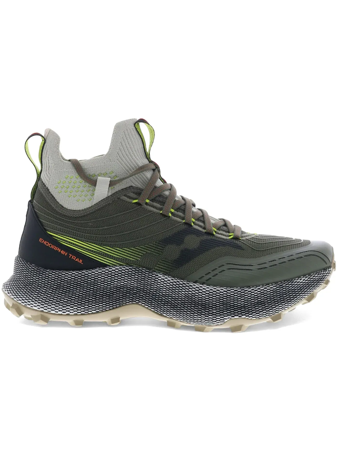 Мужские кроссовки для трейла Saucony Endorphin Trail Mid — изображение 1 из 1, оливковый черный