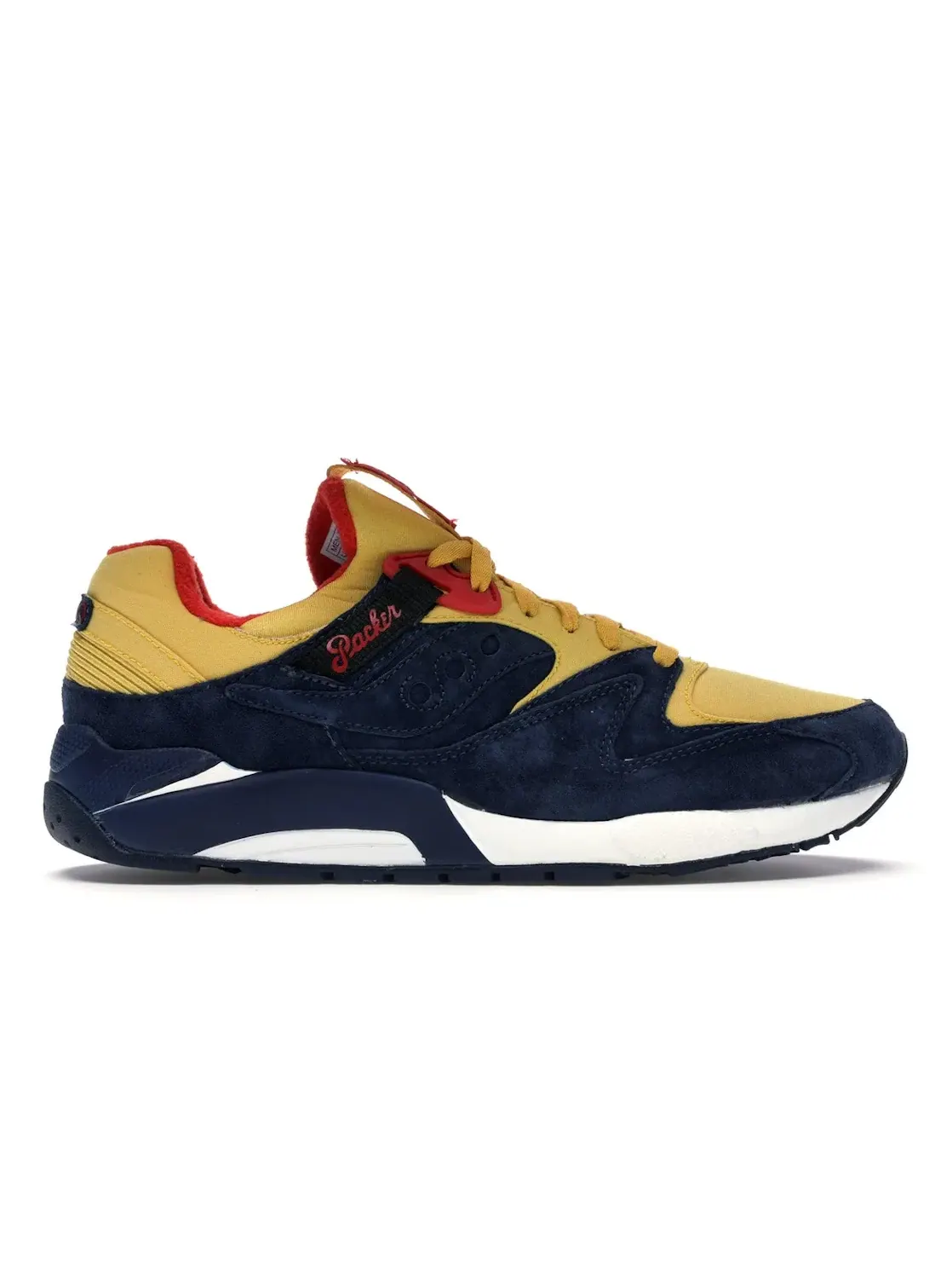 Мужские кроссовки Lifestyle Saucony Grid 9000 Just Blaze x Packer Snow Beach — изображение 1 из 4, темно-синий/желтый