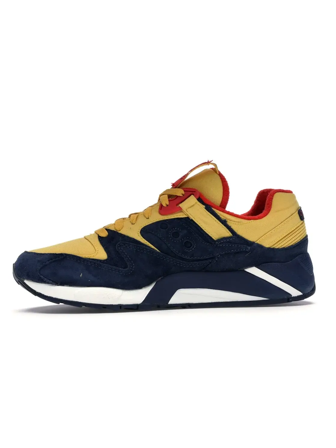 Мужские кроссовки Lifestyle Saucony Grid 9000 Just Blaze x Packer Snow Beach — изображение 3 из 4, темно-синий/желтый