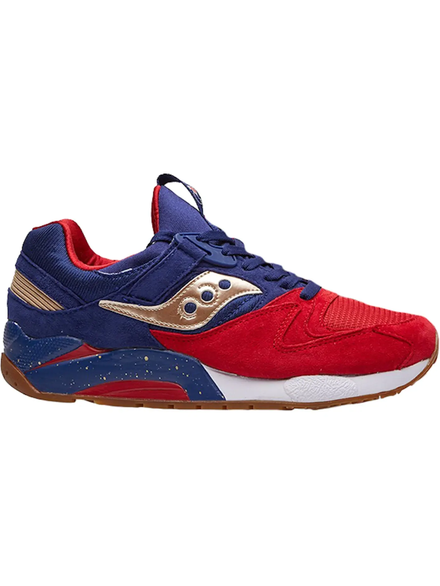 Мужские кроссовки Lifestyle Saucony Grid 9000 — изображение 1 из 1, красный/синий/золотистый