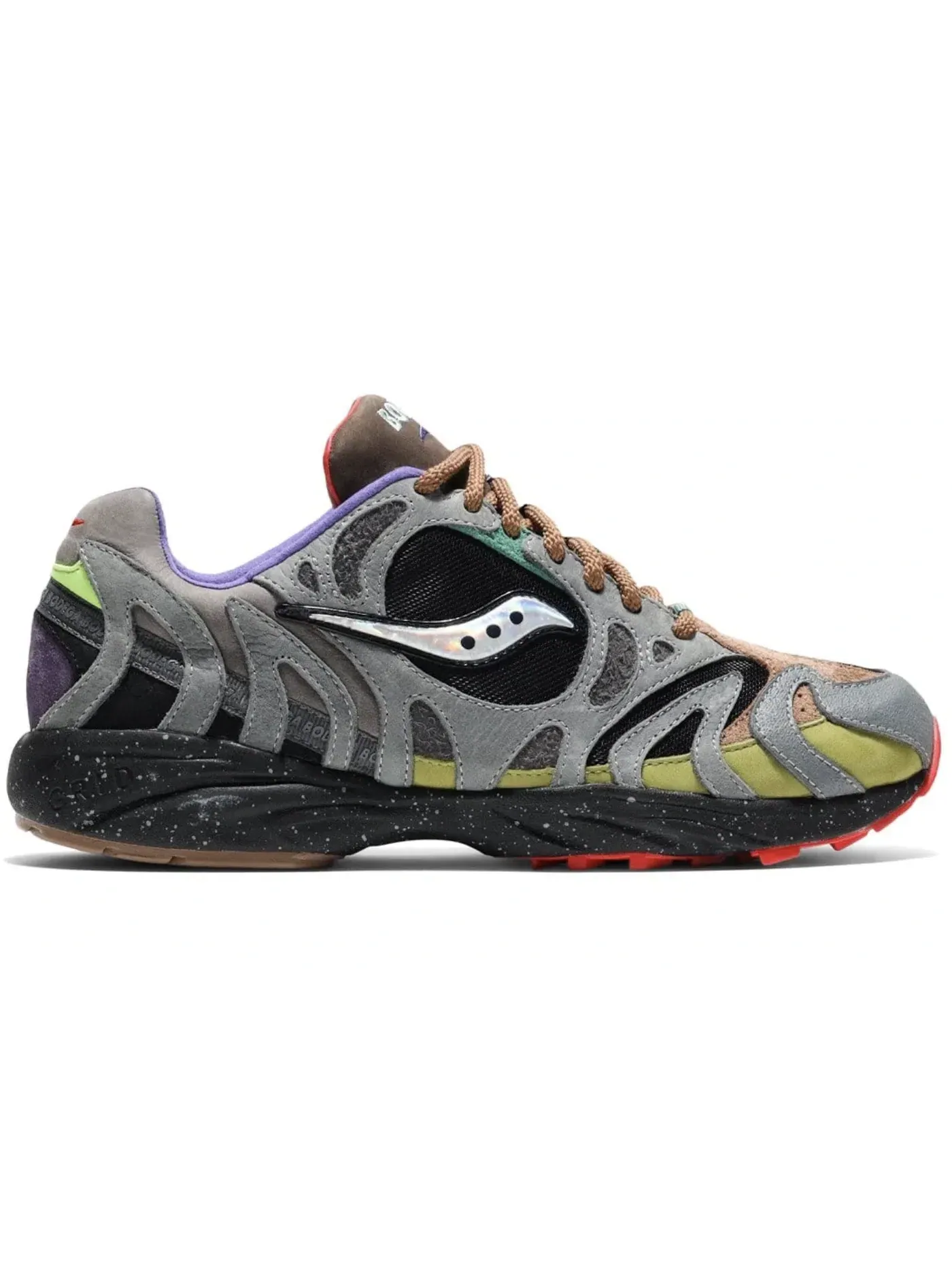 Мужские кроссовки Lifestyle Saucony Grid Azura 2000 — изображение 1 из 1, серый/черный-бежевый