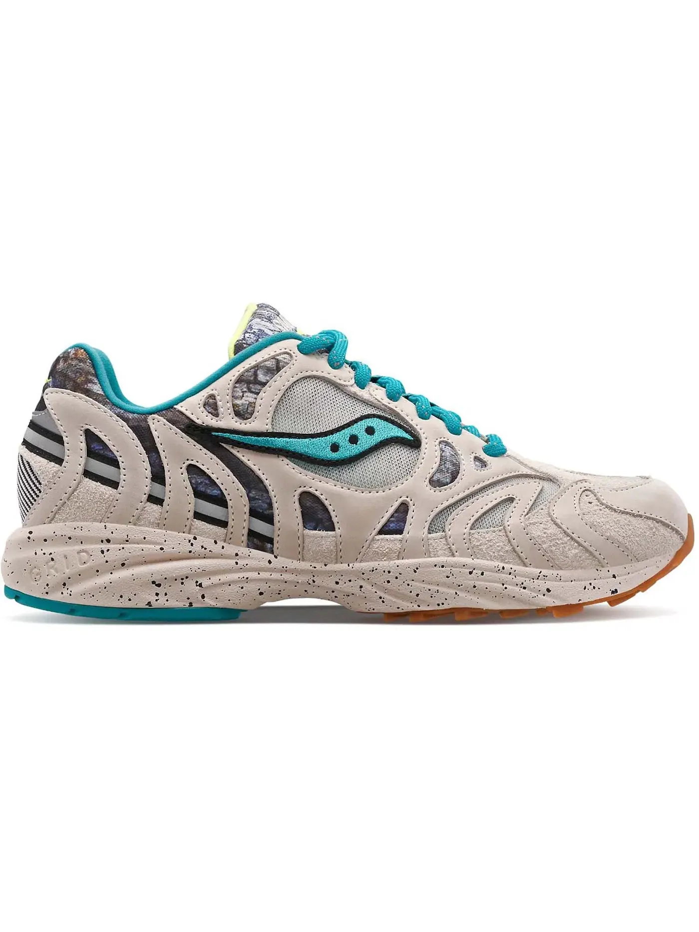 Мужские кроссовки Lifestyle Saucony Grid Azura 2000 — изображение 1 из 1, бежевый//синий/черный