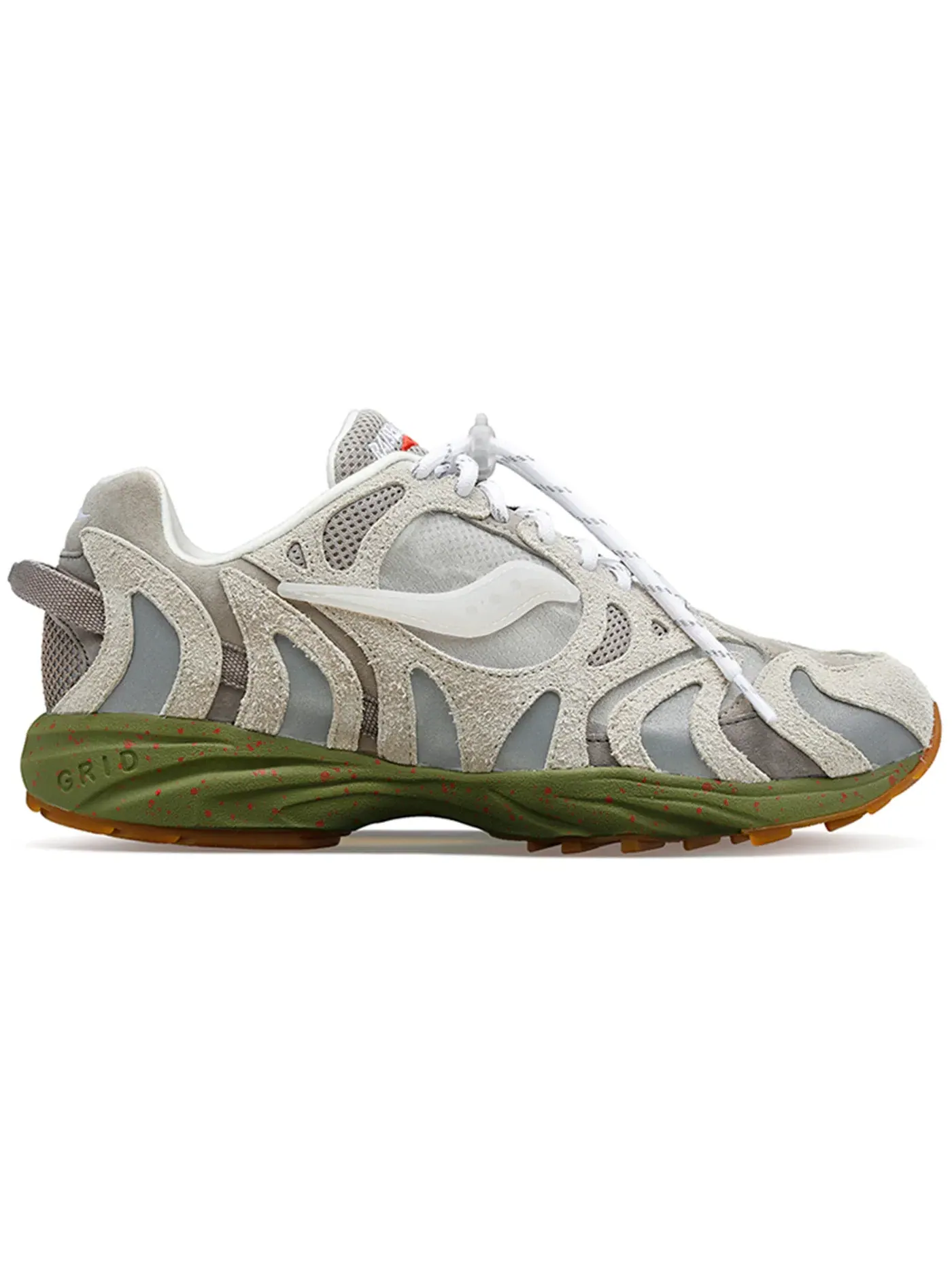 Мужские кроссовки Lifestyle Saucony Grid Azura 2000 — изображение 1 из 1, серый/белый/зеленый