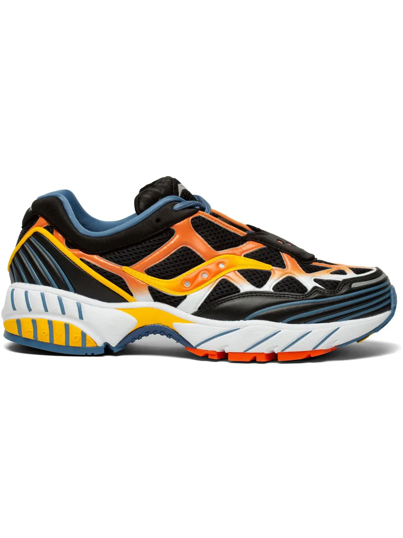Мужские кроссовки Lifestyle Saucony Grid Web — изображение 1 из 1, черный/оранжевый/желтый