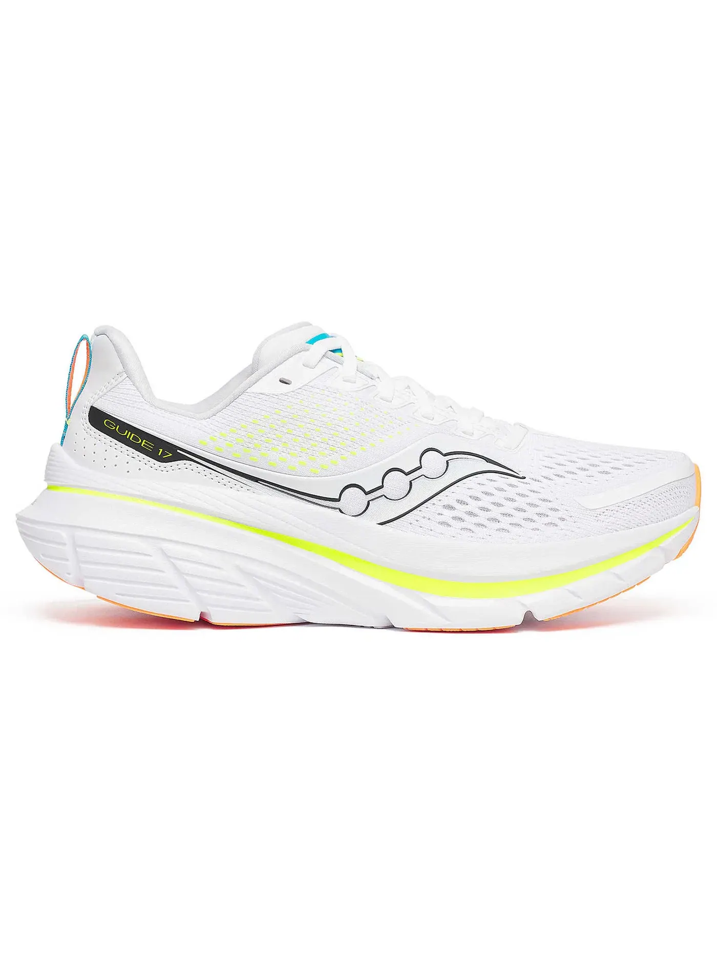 Мужские кроссовки для бега Saucony Guide 17 — изображение 1 из 1, белый/черный