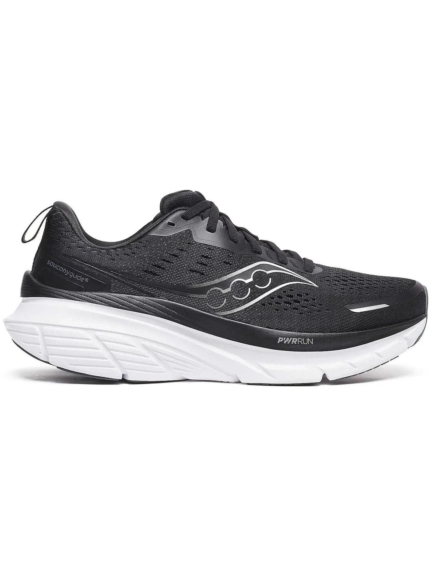 Мужские кроссовки для бега с поддержкой Saucony Guide 18 — изображение 1 из 1, черный/белый