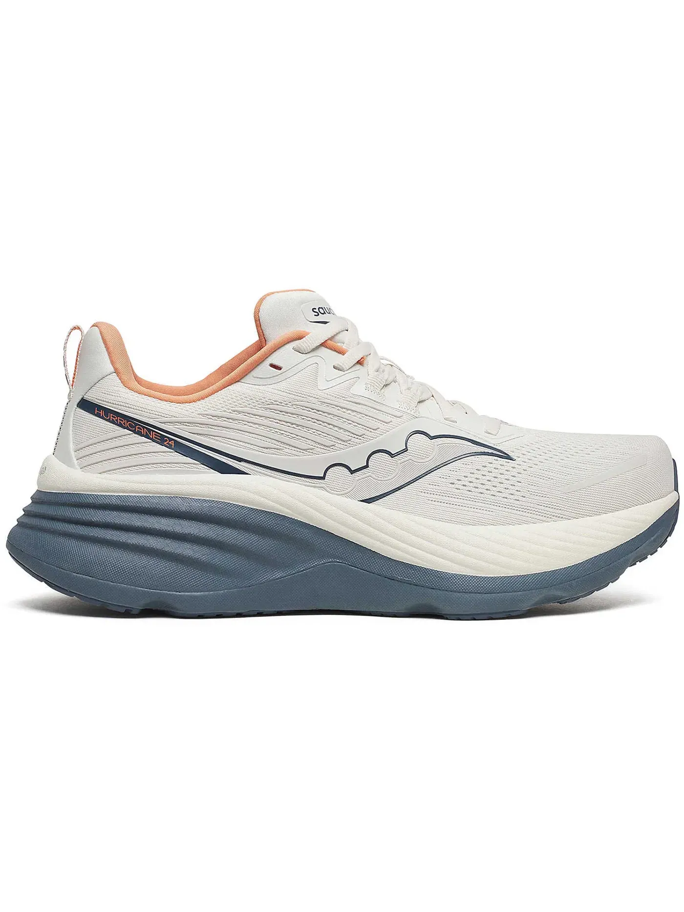 Мужские кроссовки для бега с высокой поддержкой Saucony Hurricane 24, Vanilla/Dusk — изображение 1 из 1