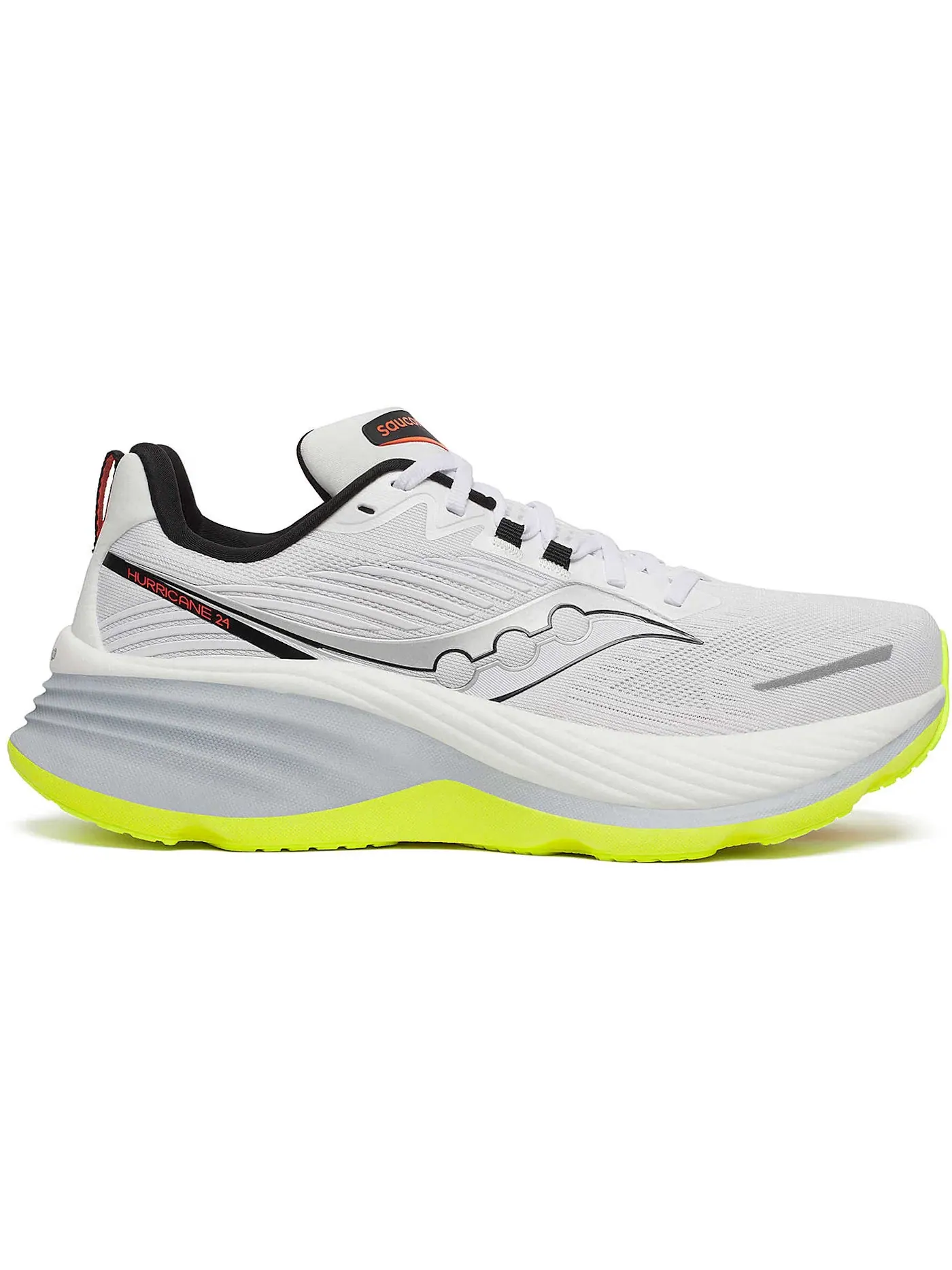 Мужские кроссовки для бега Saucony Hurricane 24 — изображение 1 из 1, белый/черный