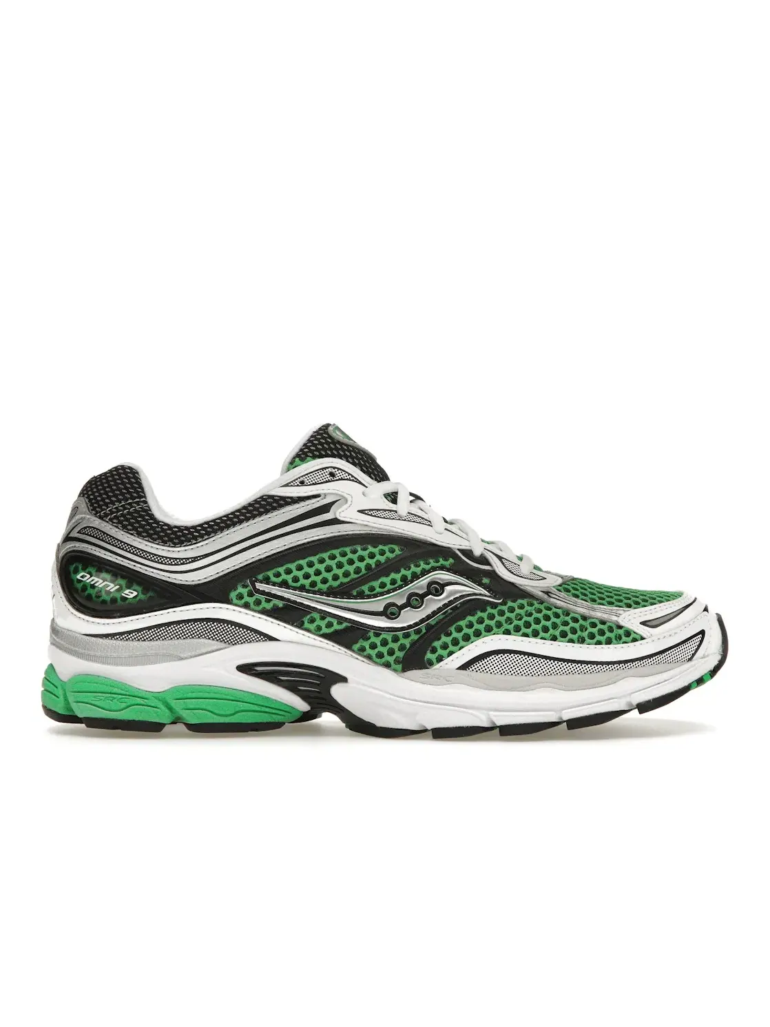 Мужские кроссовки Lifestyle с ретро-дизайном Saucony ProGrid Omni 9 OG — изображение 1 из 4, зеленый/серебристый