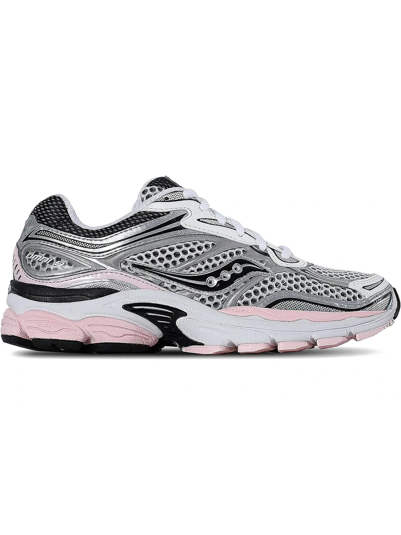 Женские кроссовки Lifestyle с контрастными акцентами Saucony ProGrid Omni 9 — изображение 1 из 1, серебристый/розовый